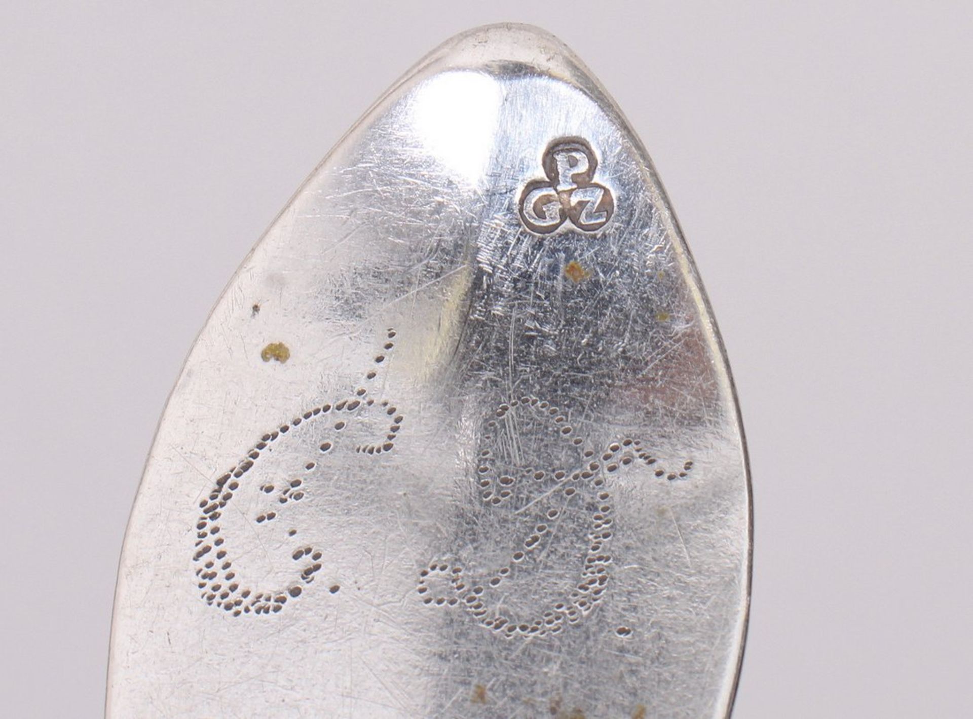 Sieben Speiselöffel, 12 Loth Silber, Norddeutschland, 18./19.Jh.  - Bild 8 aus 8