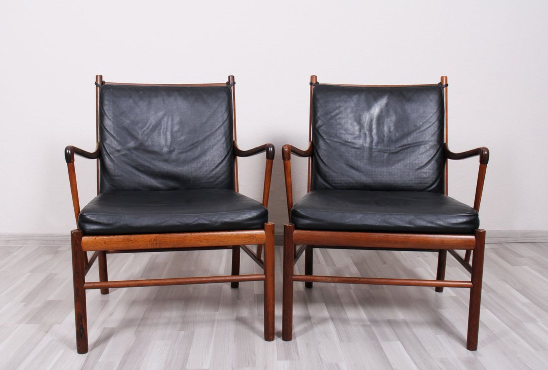 Paar "Colonial Chair PJ 149" Armlehnsessel, Entwurf Ole Wanscher für Poul Jeppesen, um 1950/59 