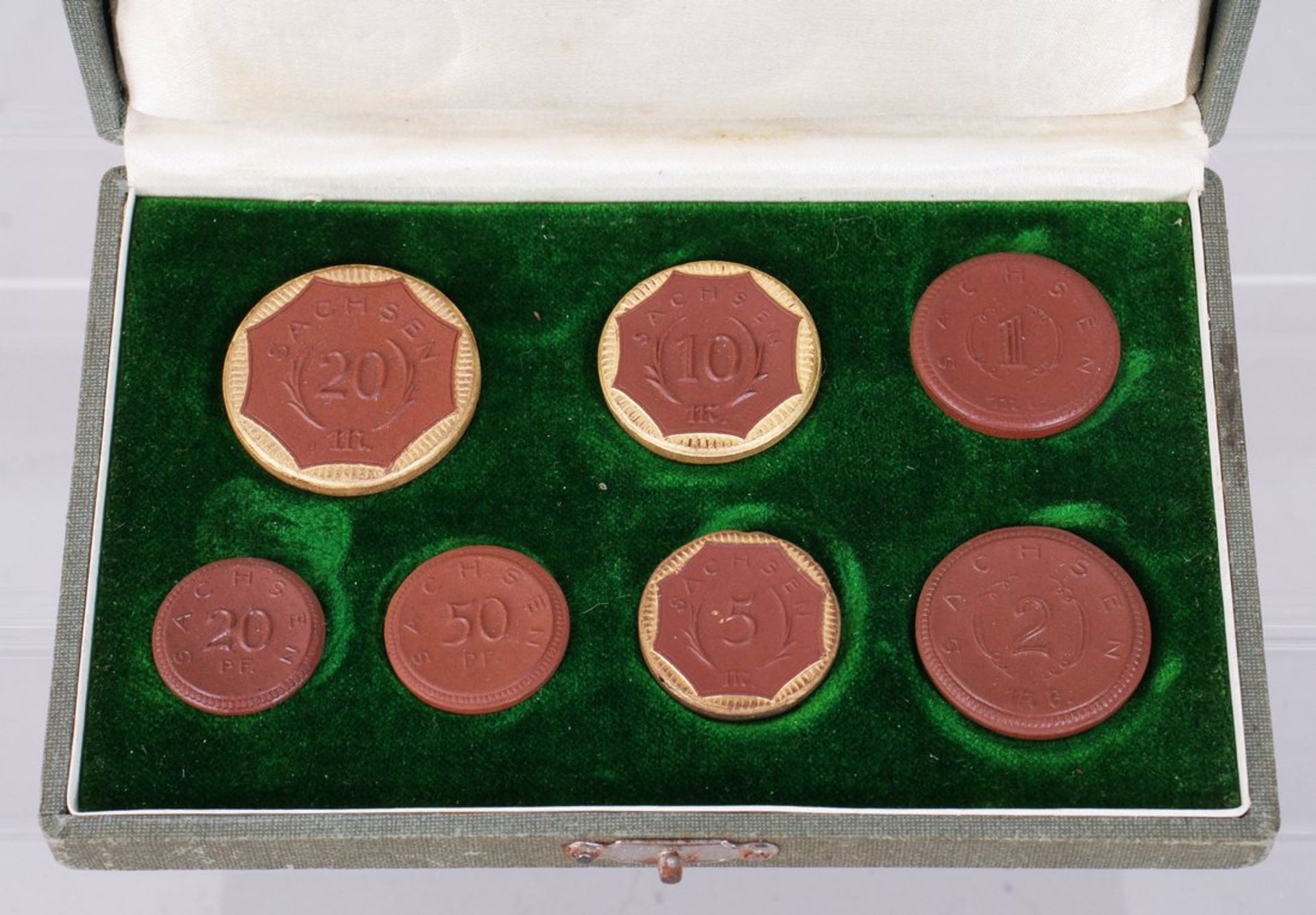 Sächsisches Notgeld in Schatulle, Meissen, um 1921  - Bild 3 aus 5