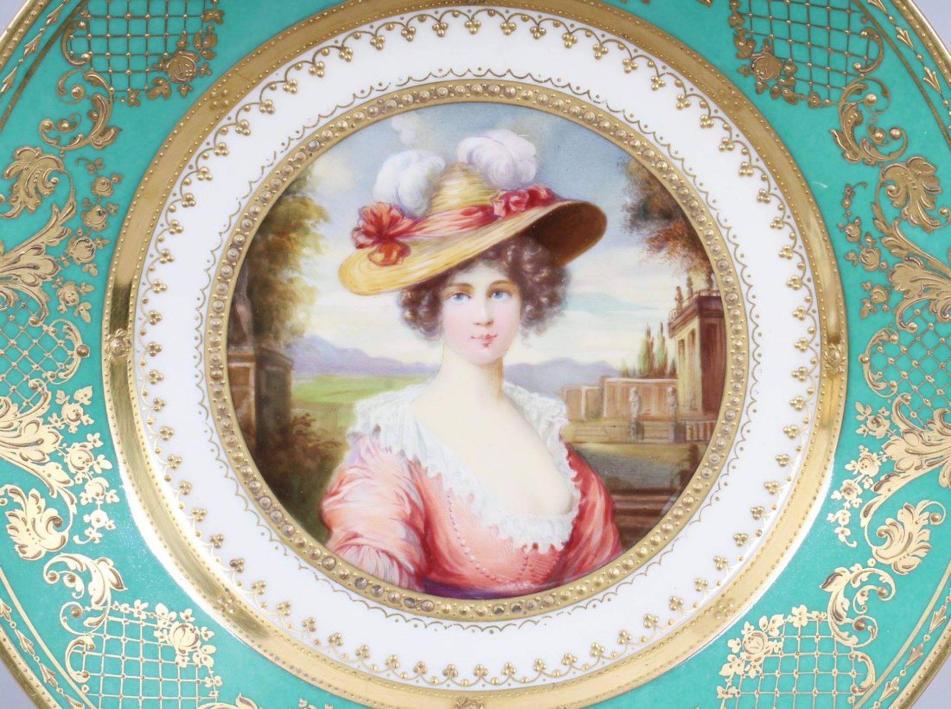 Porträt-Teller "Eleonore", wohl Thüringen, um 1900  - Bild 2 aus 5