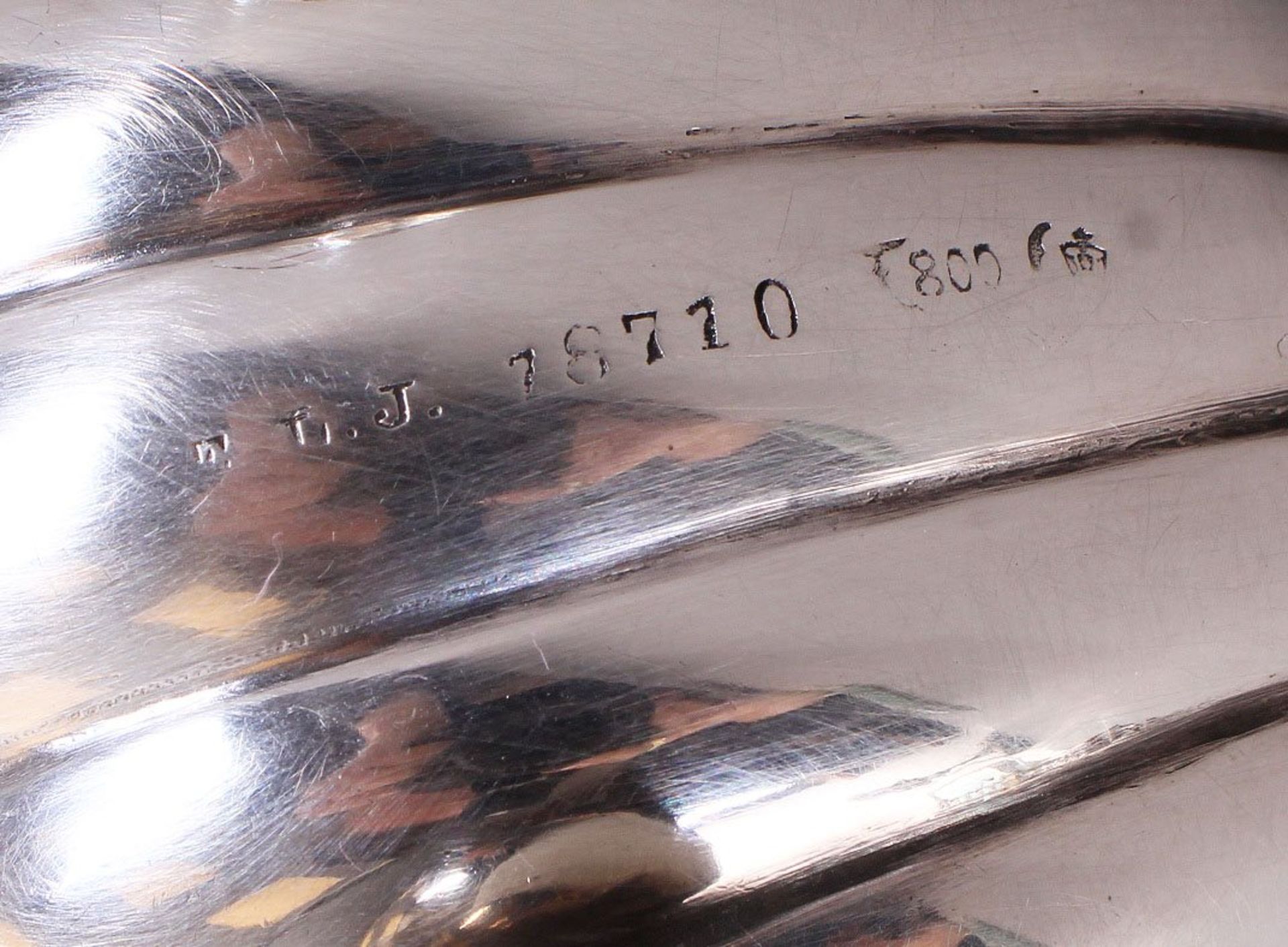 Milchkännchen, 800er Silber, Koch & Bergefeld, Bremen, 20.Jh.  - Bild 4 aus 4