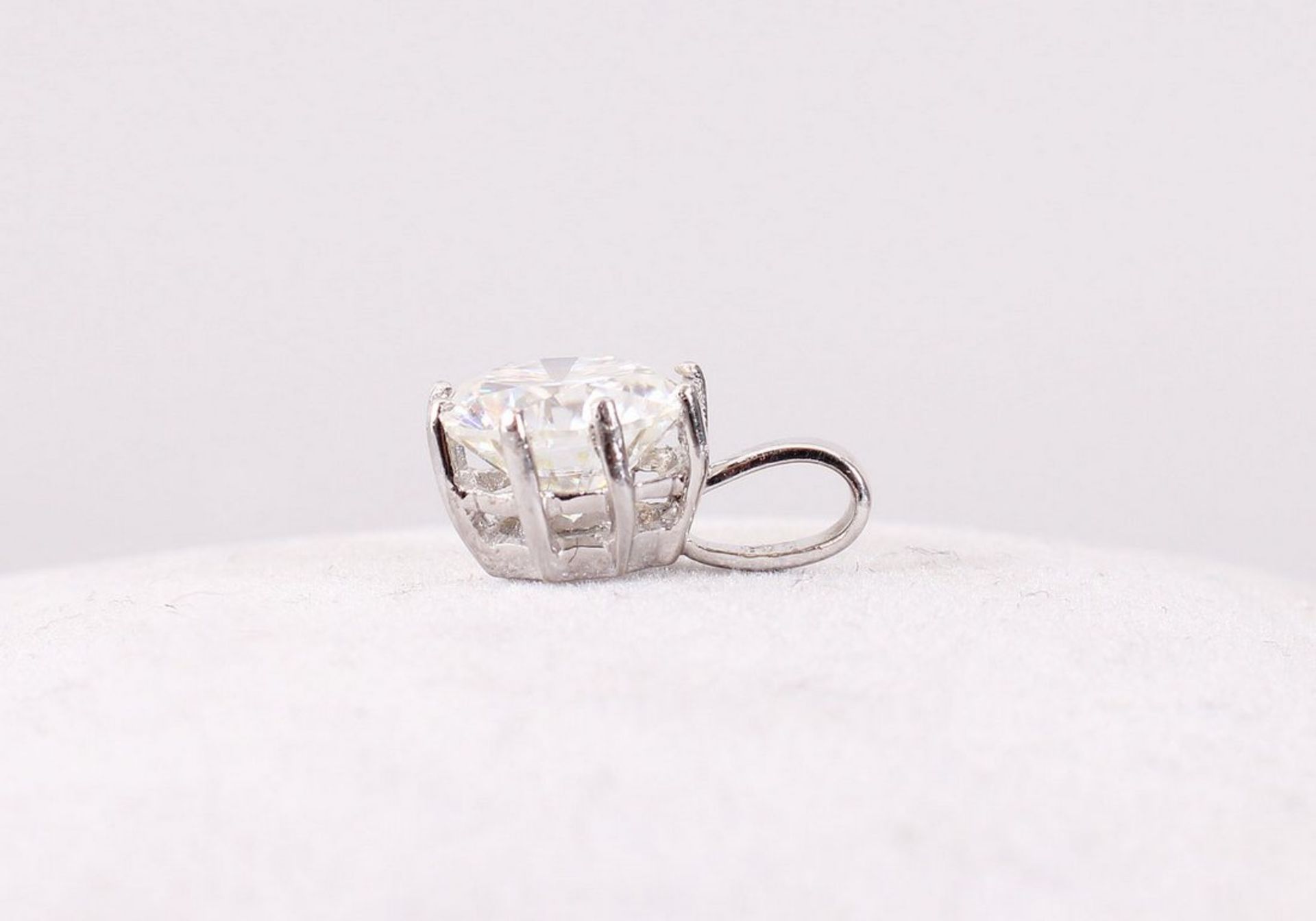Diamant-Anhänger, 585er Weißgold, 21.Jh.  - Bild 4 aus 5
