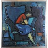 "Schlafende Frau im Sessel", 20. Jhd. 