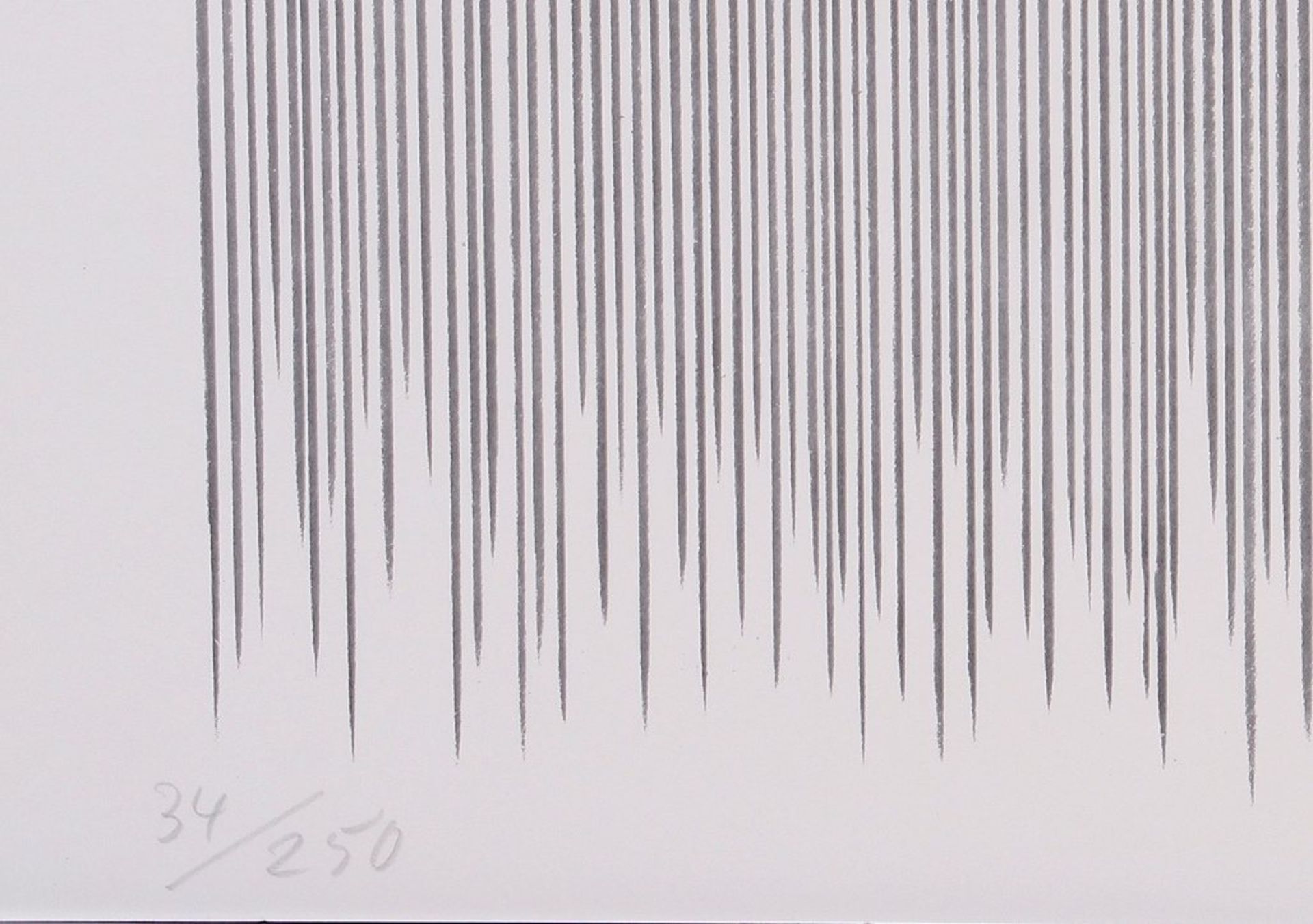 Günther Uecker (1930, Wendorf -2025, Düsseldorf), "Senkrechte Linien" (1971)  - Bild 3 aus 3