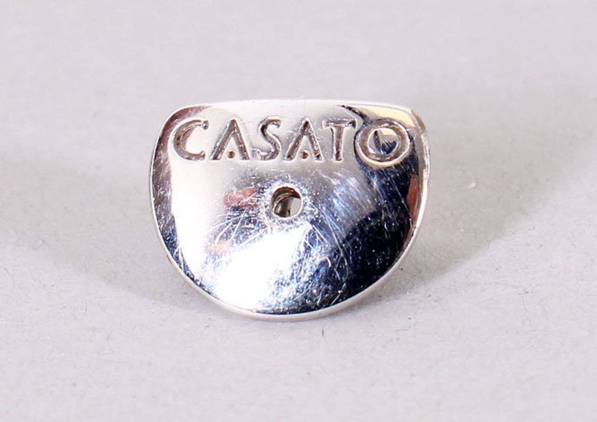 Paar Ohrstecker, Casato, Italien, 750er Gelbgold/Weißgold, 21.Jh.  - Bild 6 aus 6