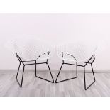 Paar "Diamond Chairs", Entwurf Harry Bertoia für Knoll International, 1960er Jahre 