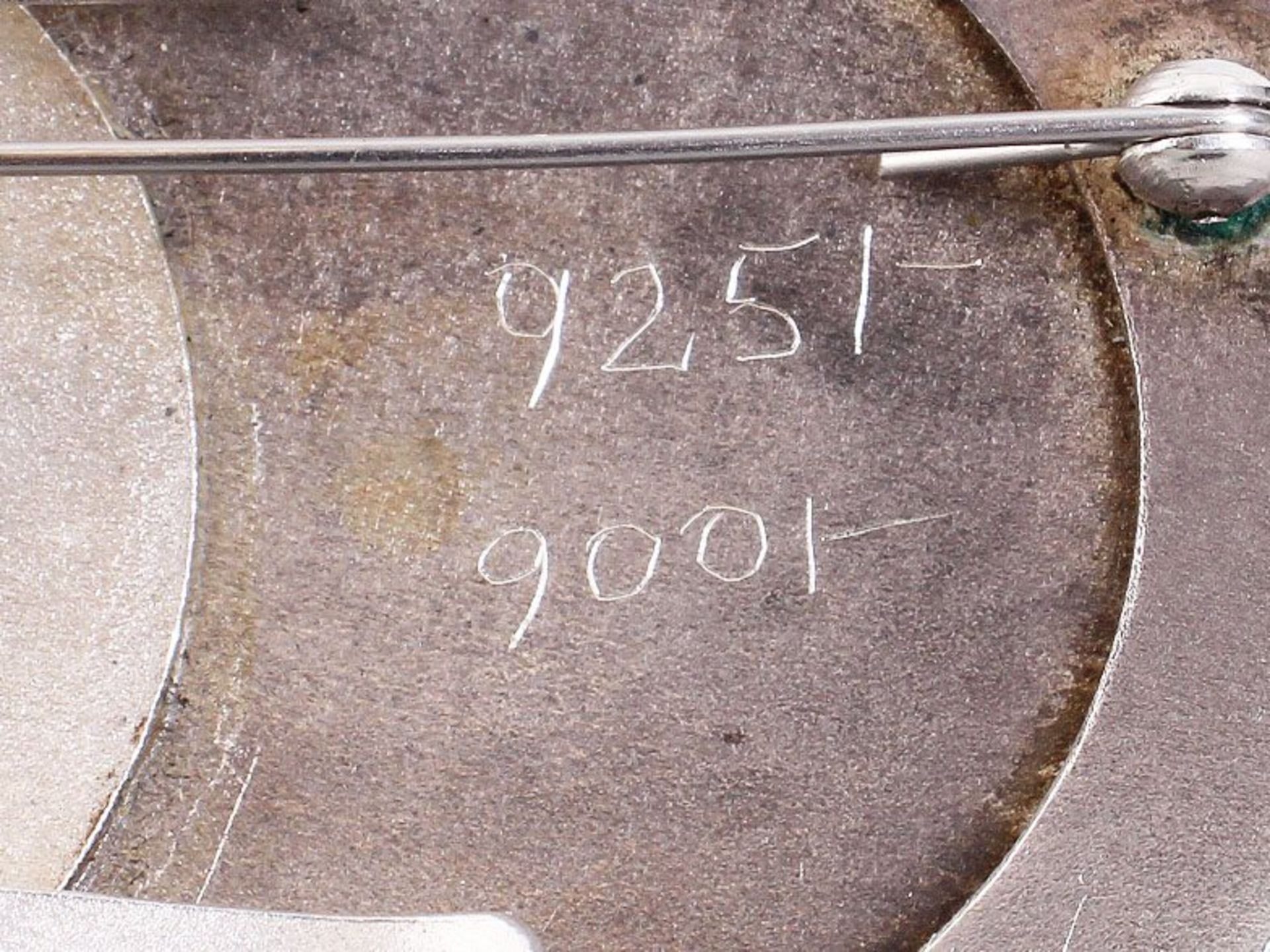Brosche/Tuchhalter, 925er Silber/900er Gold, 21.Jh.  - Bild 5 aus 5