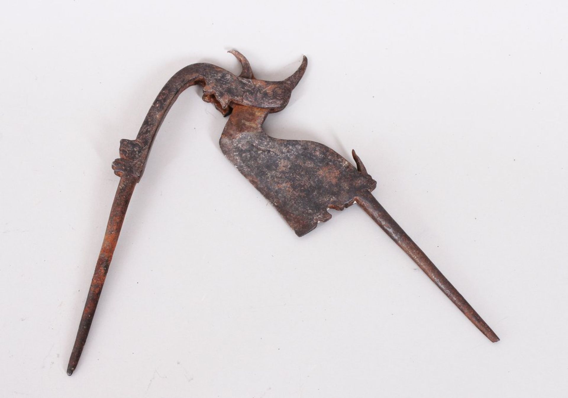 Figürliche Bethelnuss-Schere, wohl Indien, Anfang 20. Jhd.  - Bild 3 aus 3