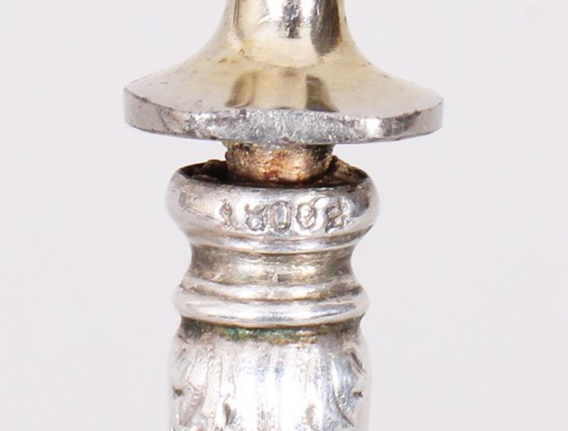 Kleines Empire-Vorlegebesteck, 800er Silber, Koch & Bergfeld, Bremen, 1. Hälfte 20.Jh., 4-tlg.  - Bild 6 aus 7