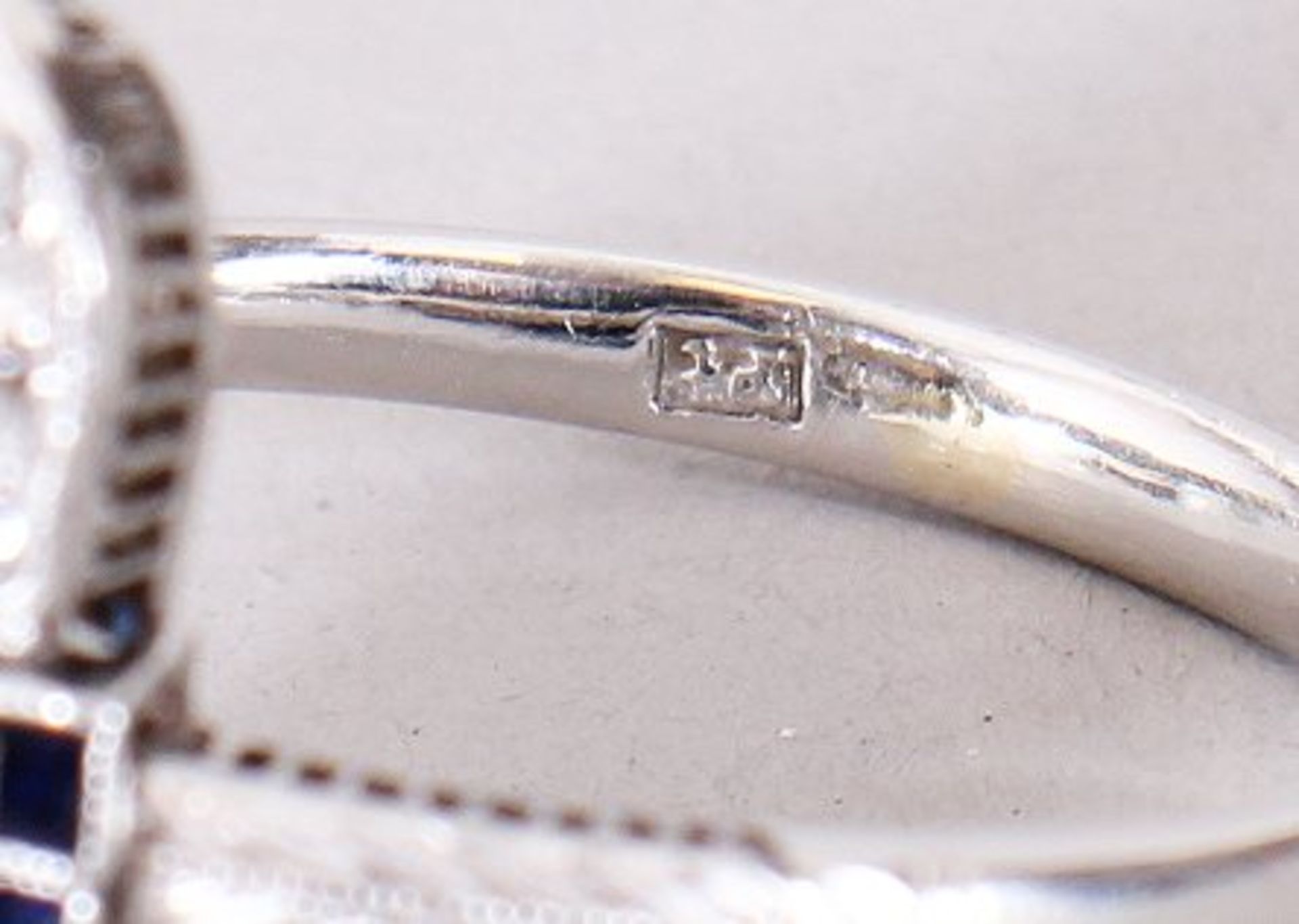 Art Déco-Ring, Platin, Anfang 20.Jh.  - Bild 6 aus 7