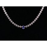 Collier, 585er Weißgold, 21.Jh. 