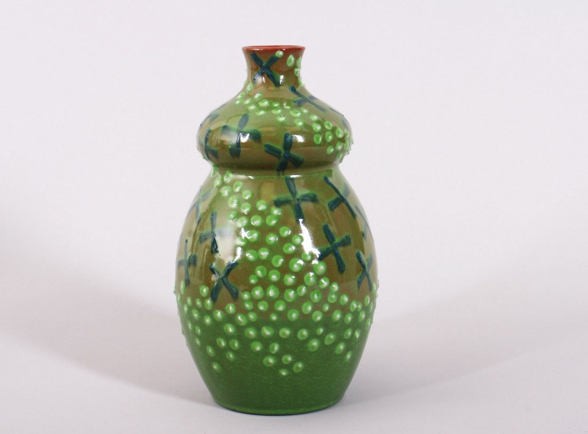 Jugendstil-Vase, Utzschneider & Cie., Sarreguemines (Saargemünd - Lothringen), Frankreich, Anfang 2