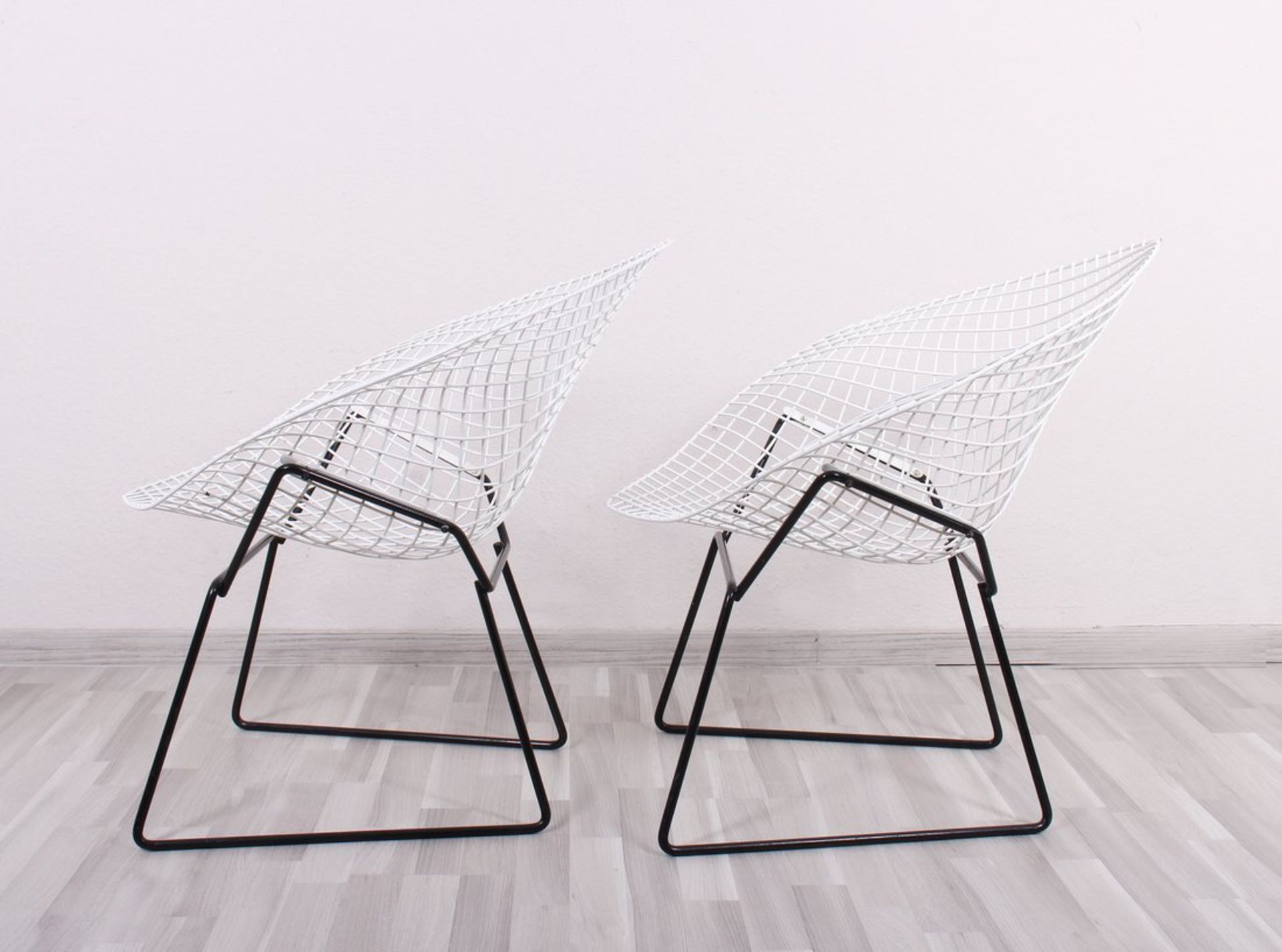 Paar "Diamond Chairs", Entwurf Harry Bertoia für Knoll International, 1960er Jahre  - Bild 2 aus 5