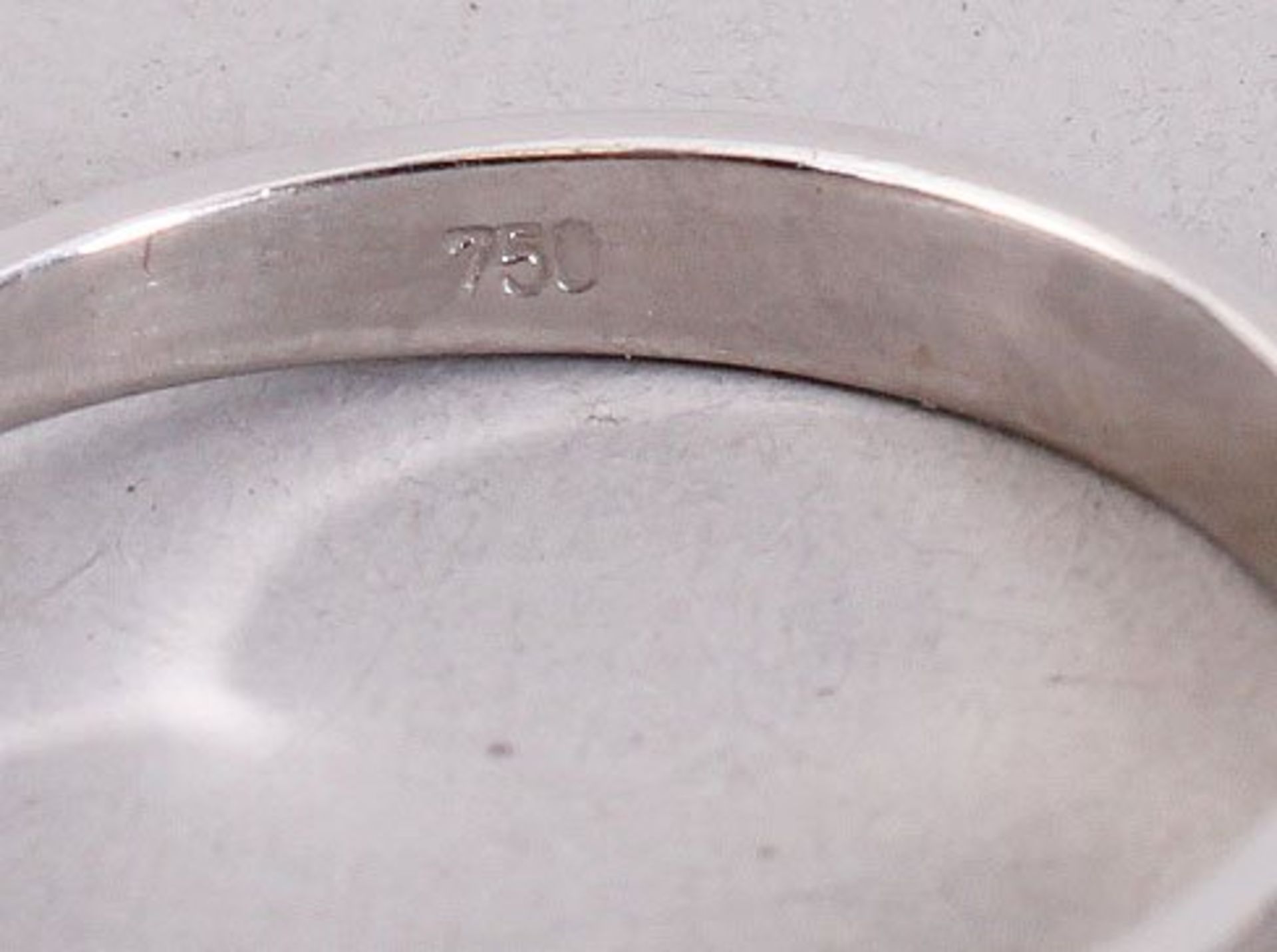 Solitär-Ring, 750er Weißgold, 21.Jh.  - Bild 4 aus 4