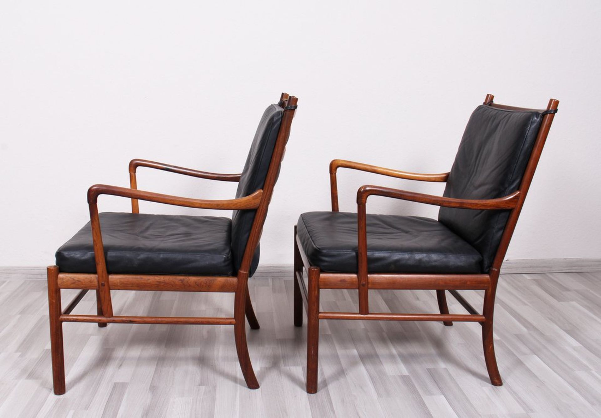 Paar "Colonial Chair PJ 149" Armlehnsessel, Entwurf Ole Wanscher für Poul Jeppesen, um 1950/59  - Bild 2 aus 14