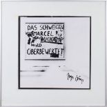Joseph Beuys (1921, Krefeld - 1986, Düsseldorf),"Das Schweigen von Marcel Duchamp wird überbewertet
