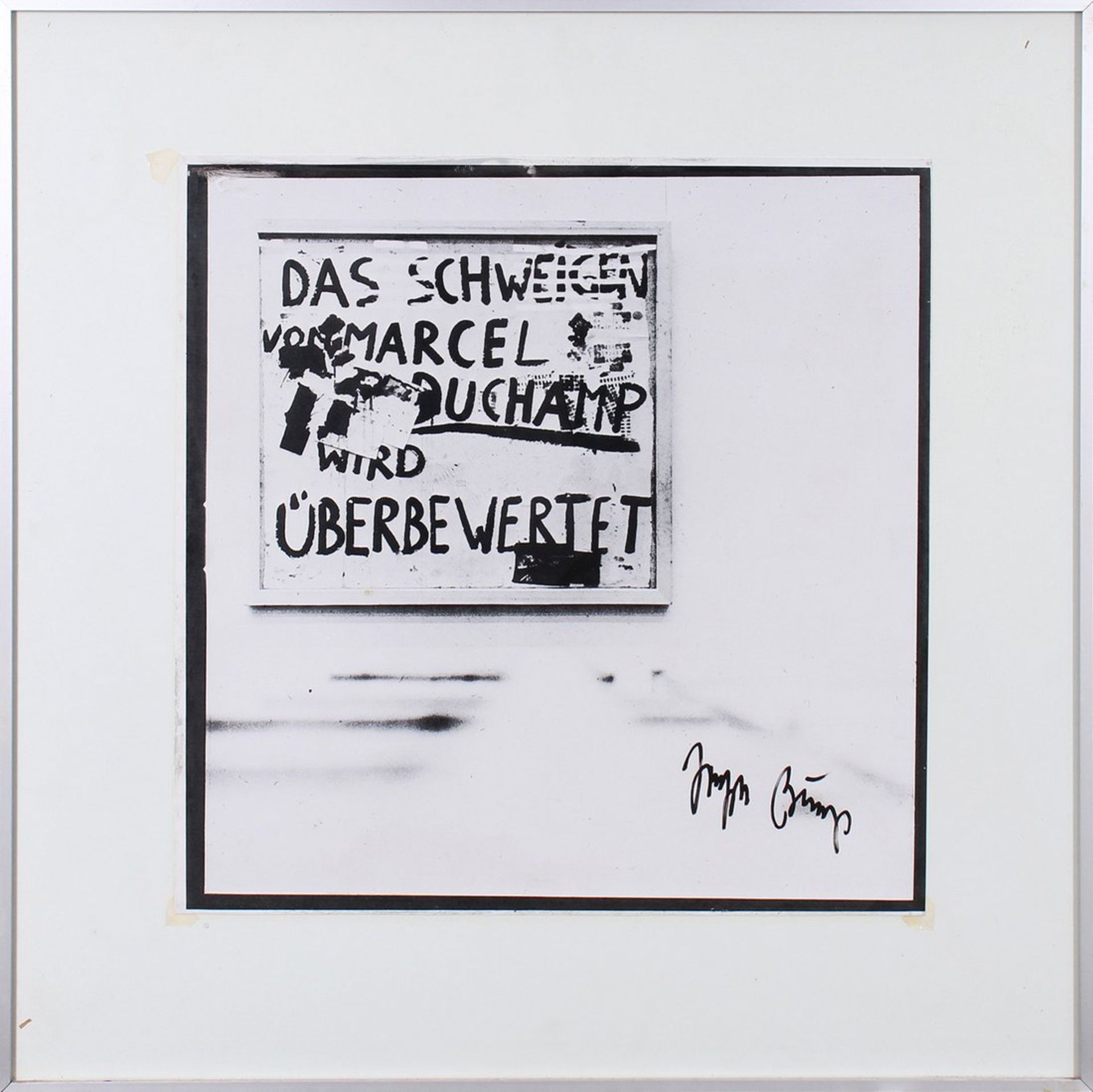 Joseph Beuys (1921, Krefeld - 1986, Düsseldorf),"Das Schweigen von Marcel Duchamp wird überbewertet