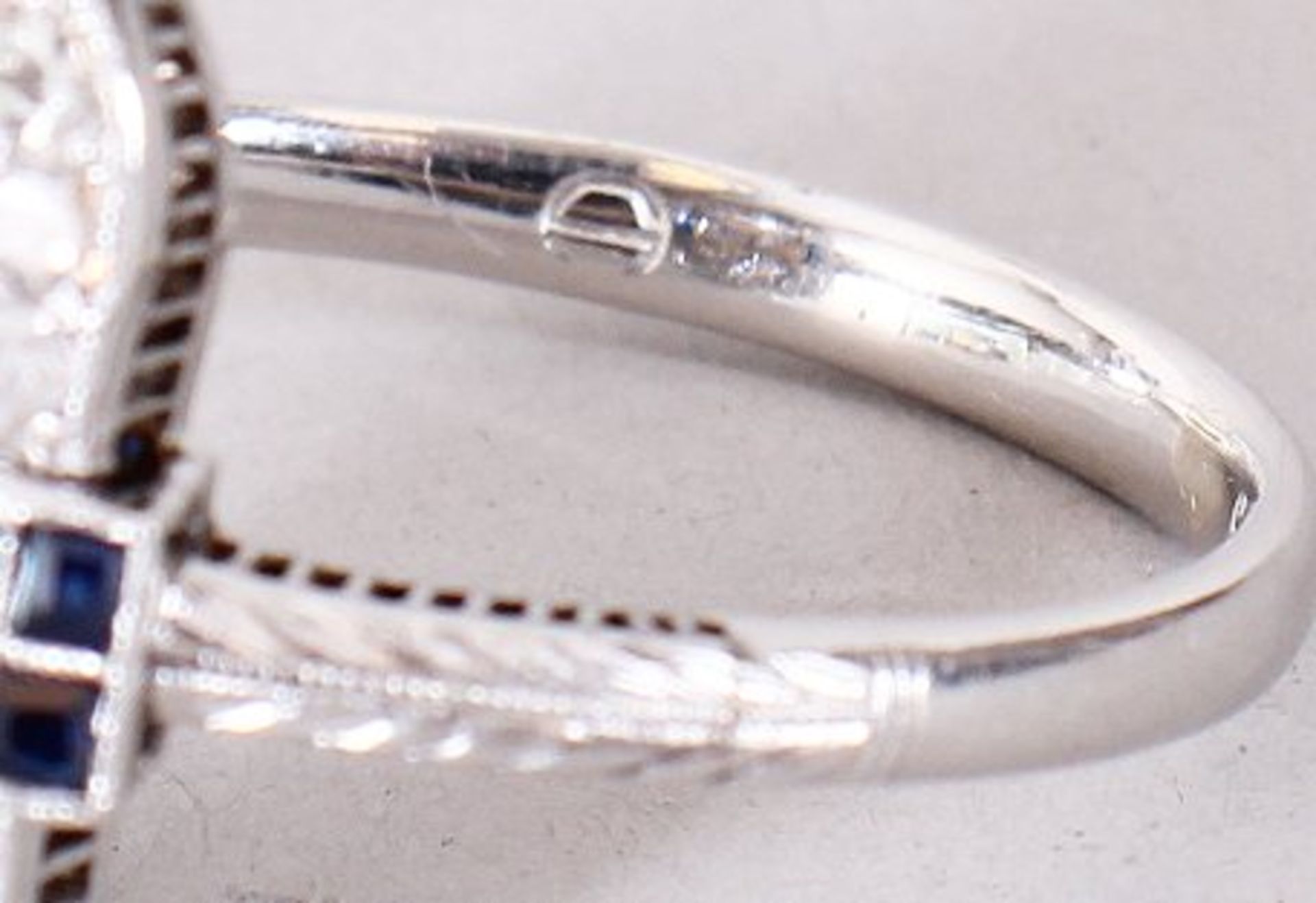Art Déco-Ring, Platin, Anfang 20.Jh.  - Bild 7 aus 7