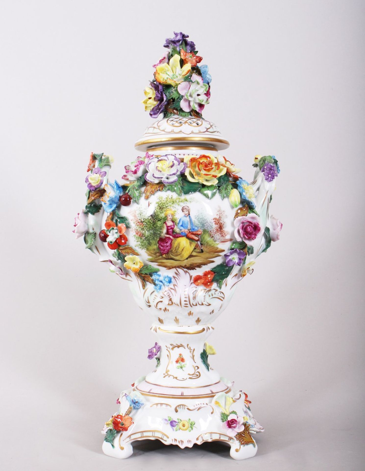 Deckelvase, Potschappel, Dresden, 20.Jh. 