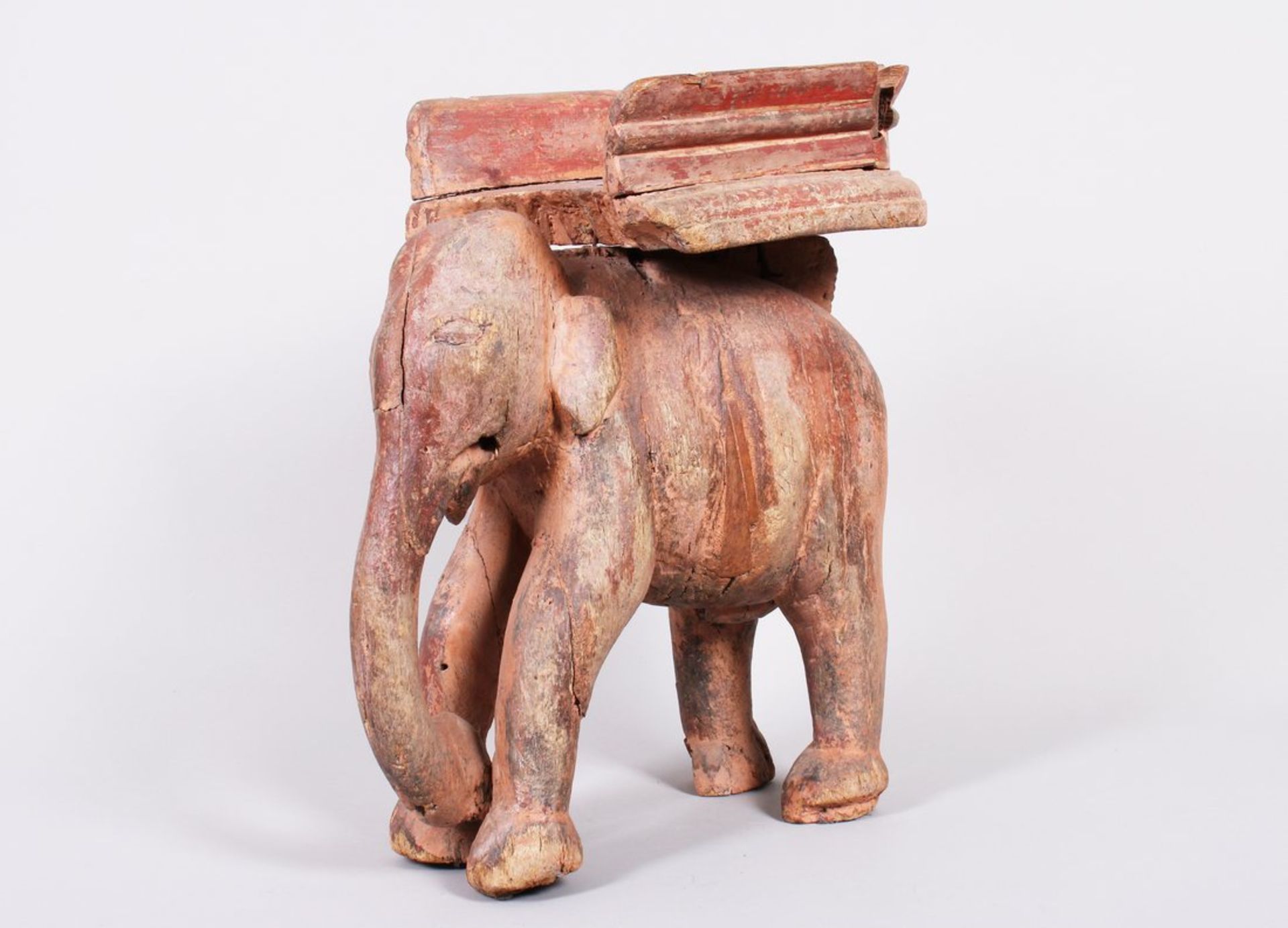 Großer Elefant mit Howdah, Indien, wohl Ende 19./Anfang 20. Jhd. 