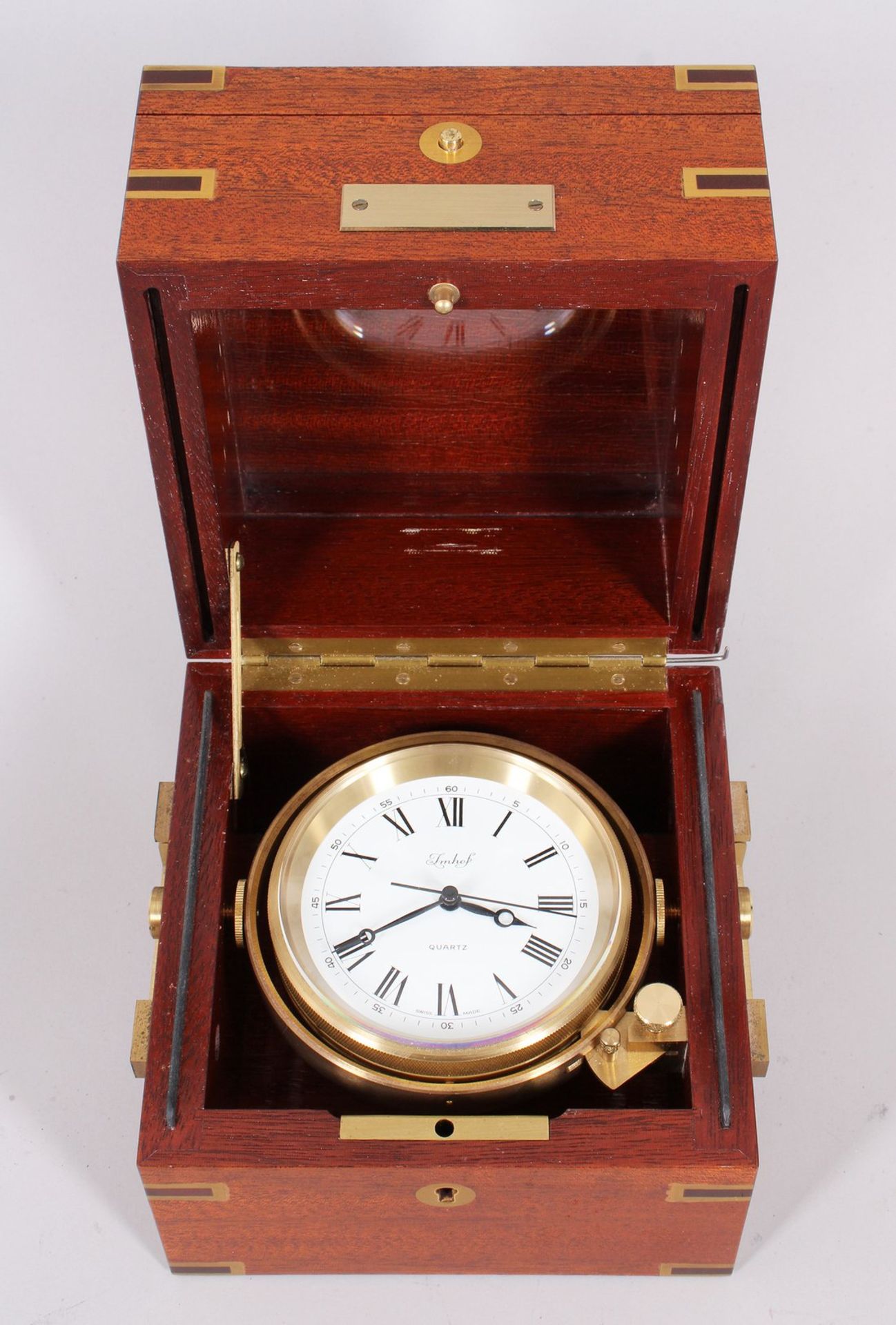 Schiffschronometer in Transportbox, Imhof, Schweiz, 20.Jh.  - Bild 2 aus 5