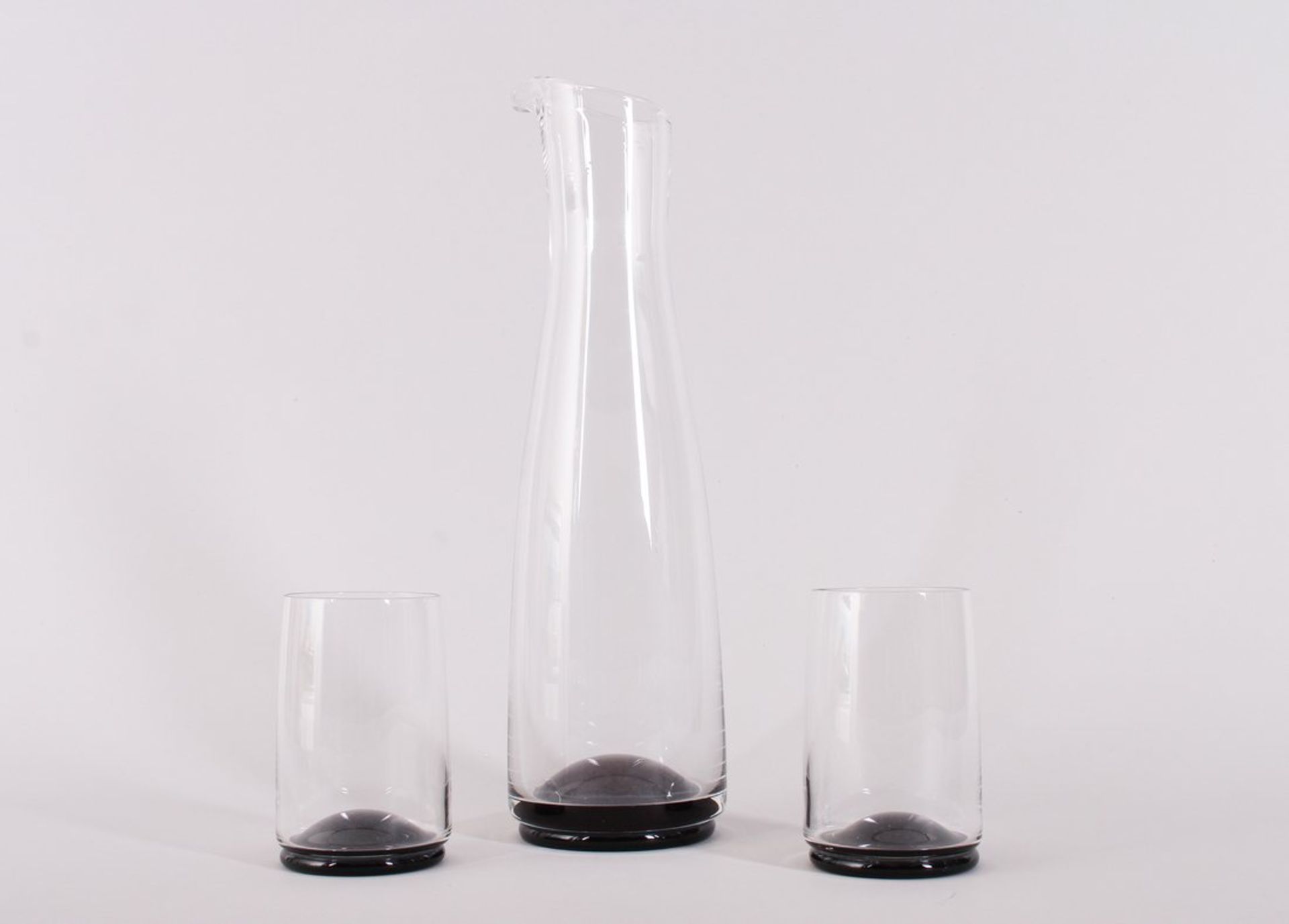 Karaffe mit zwei Gläsern, Glasfachschule Zwiesel, 1960er Jahre  - Bild 2 aus 4