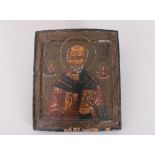 Ikone "Der heilige Nikolaus", Russland, wohl 18.Jh. 