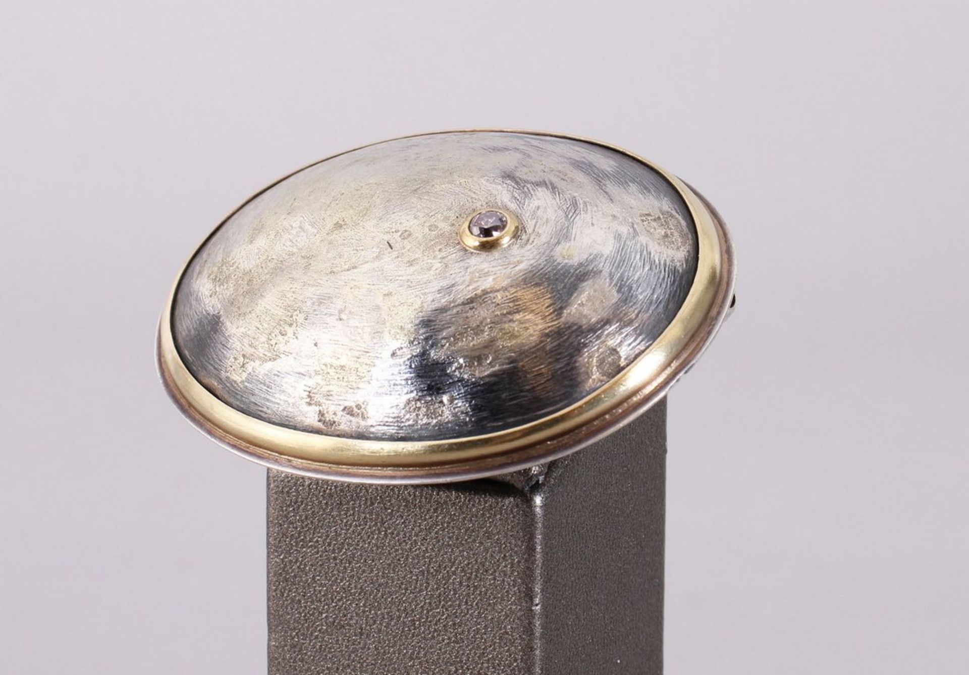 Brosche/Tuchhalter, 925er Silber/900er Gold, 21.Jh. 