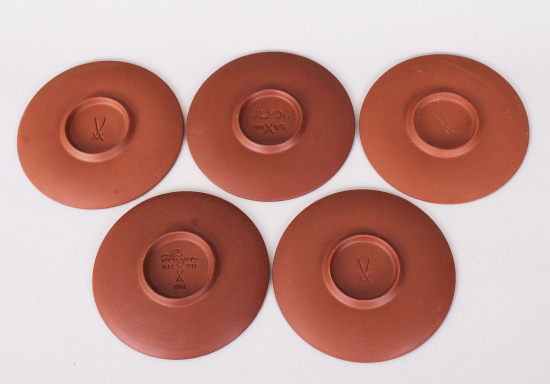 Fünf Koppchen mit Untertassen, Meissen, 1980er Jahre  - Bild 5 aus 6