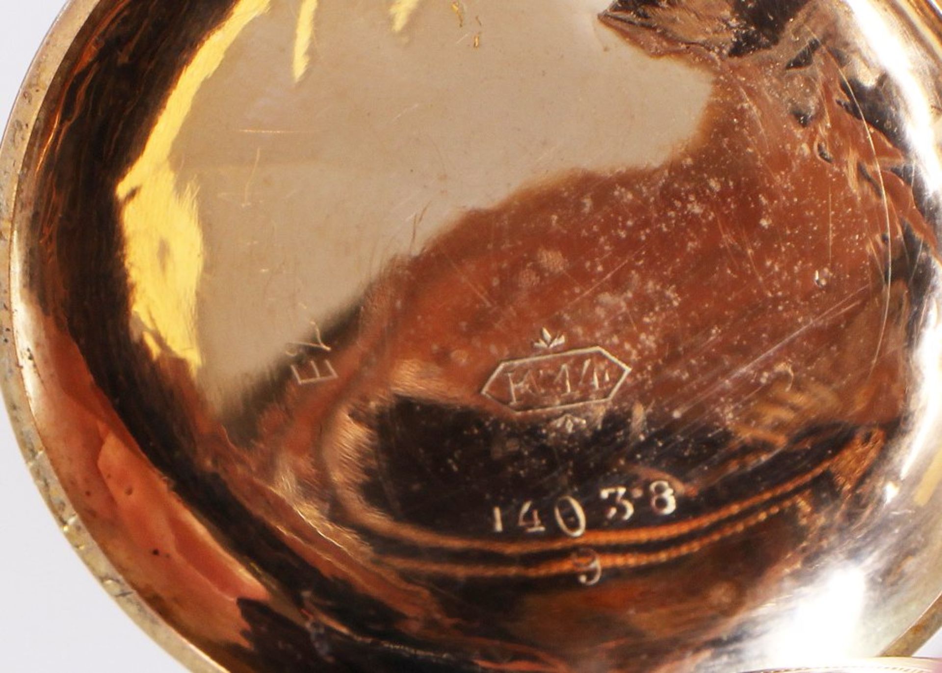 Damentaschenuhr, 585er Gelbgold, Remontoir Genève, Schweiz, um 1890-1910  - Bild 4 aus 6