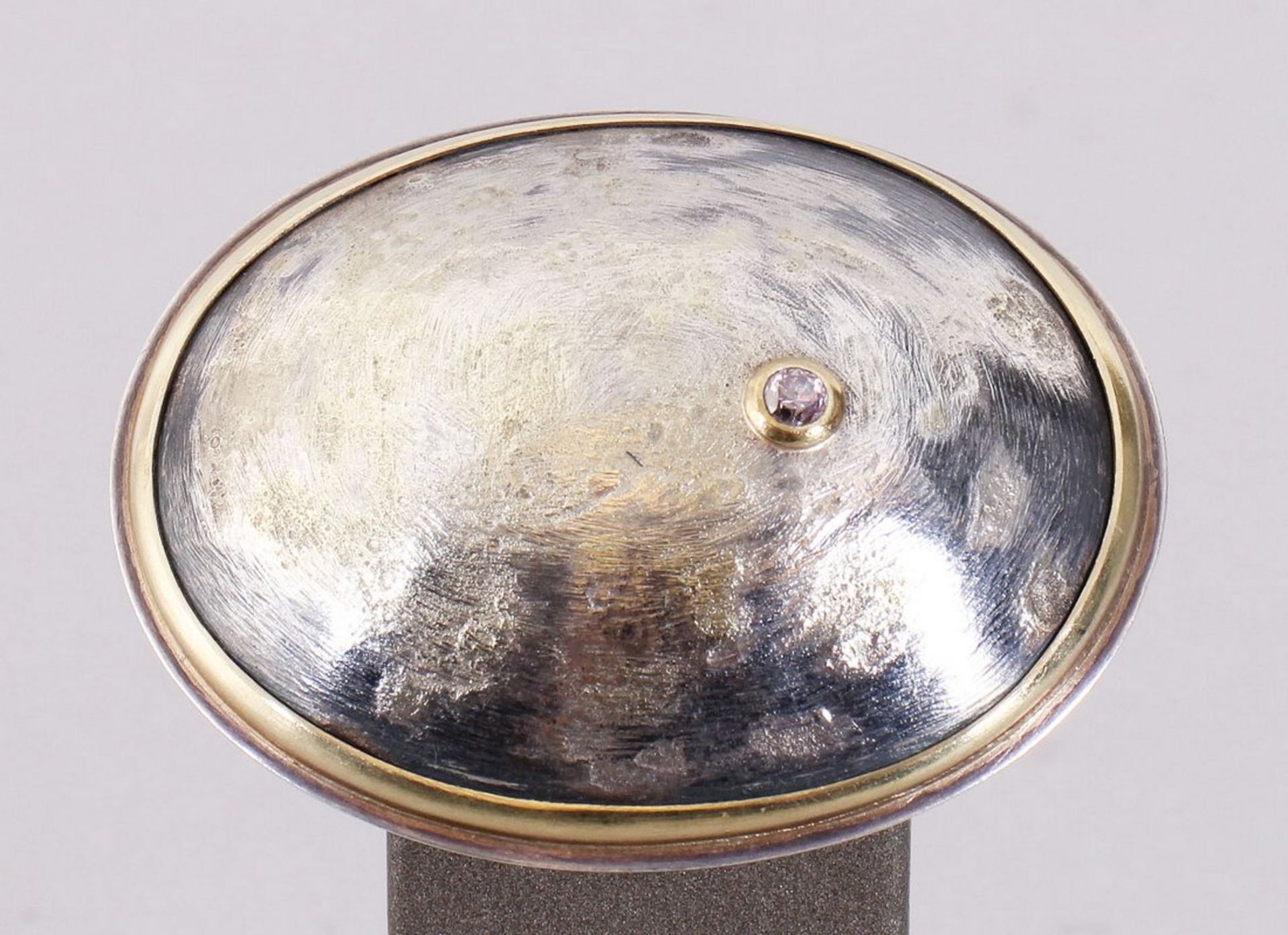 Brosche/Tuchhalter, 925er Silber/900er Gold, 21.Jh.  - Bild 3 aus 5