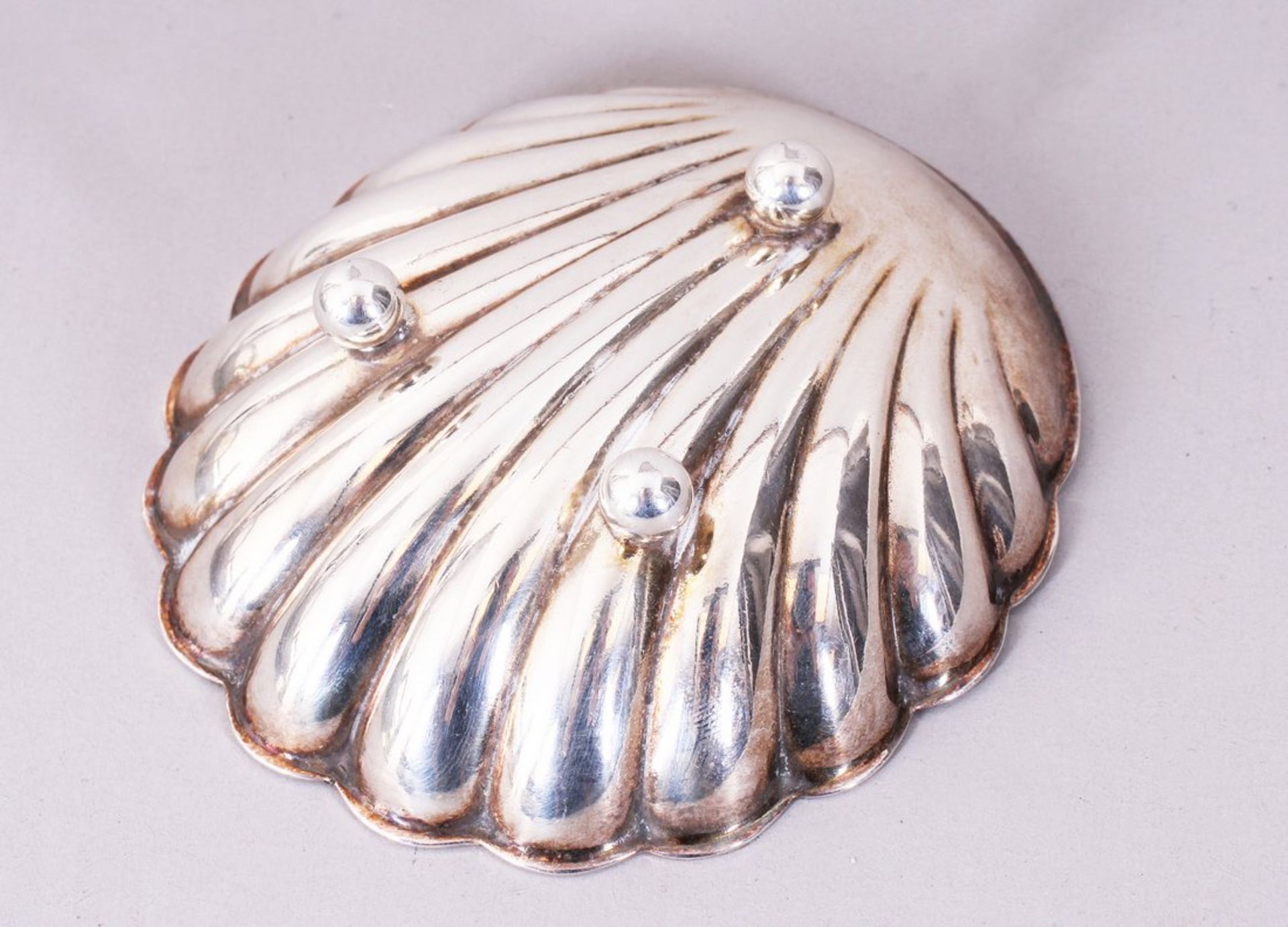 Muschelschälchen, Versilbert, Olri, Italien, 20.Jh.  - Bild 4 aus 5