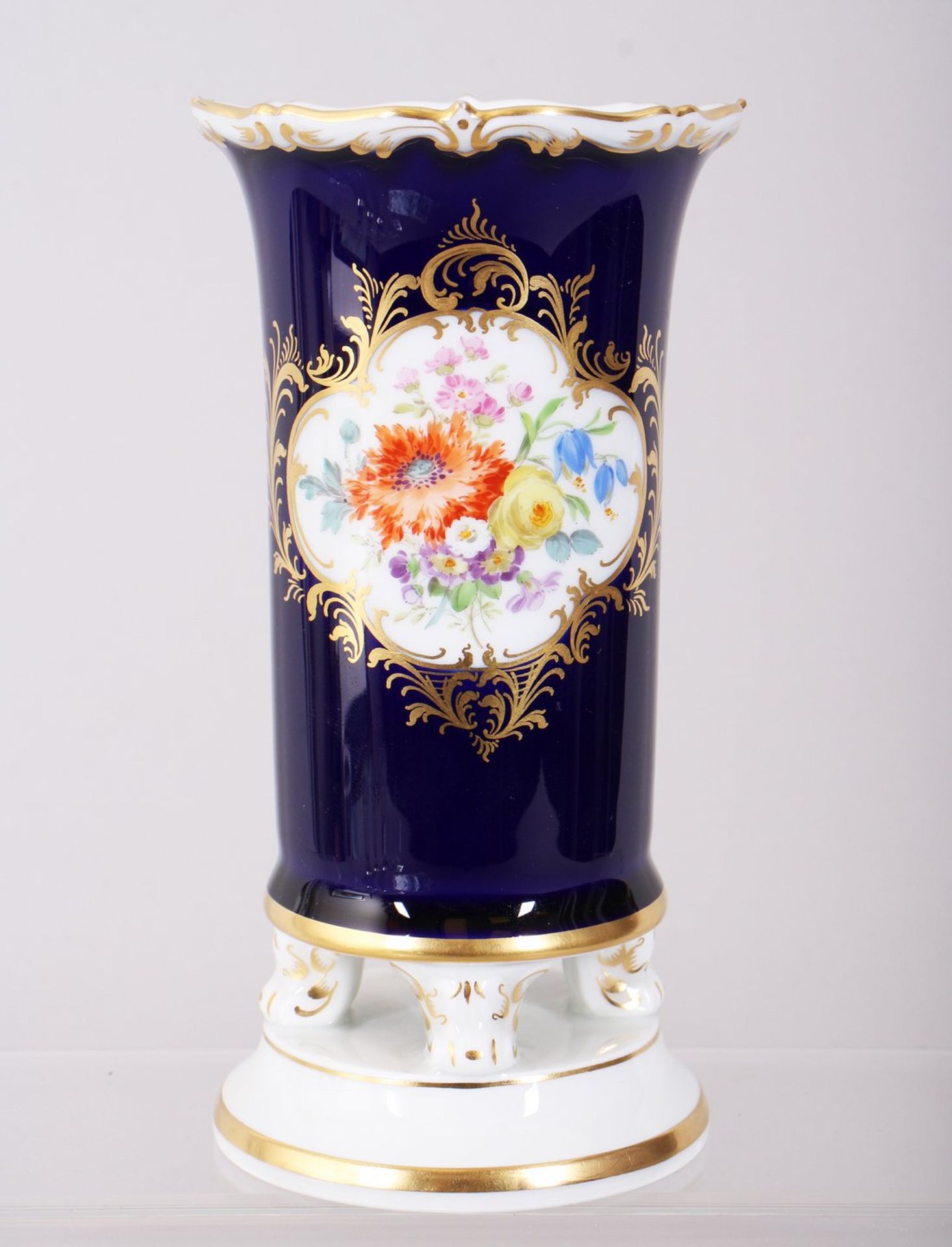 Vase, Meissen, Form "Neuer Ausschnitt", Dekor "Deutsche Blume", Fertigung nach 1972 