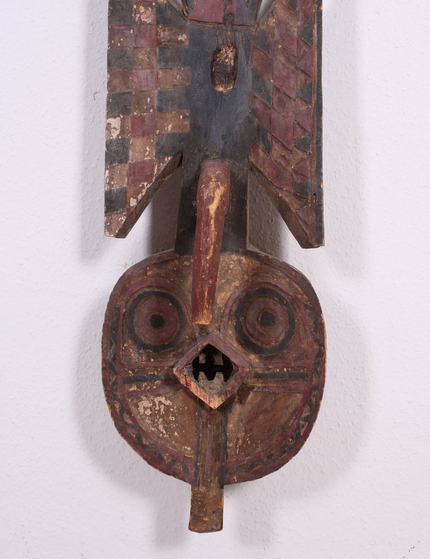 Große Brettmaske/Stelenmaske, Bwaba, Burkina Faso, wohl 1.H. 20. Jhd.  - Bild 2 aus 5