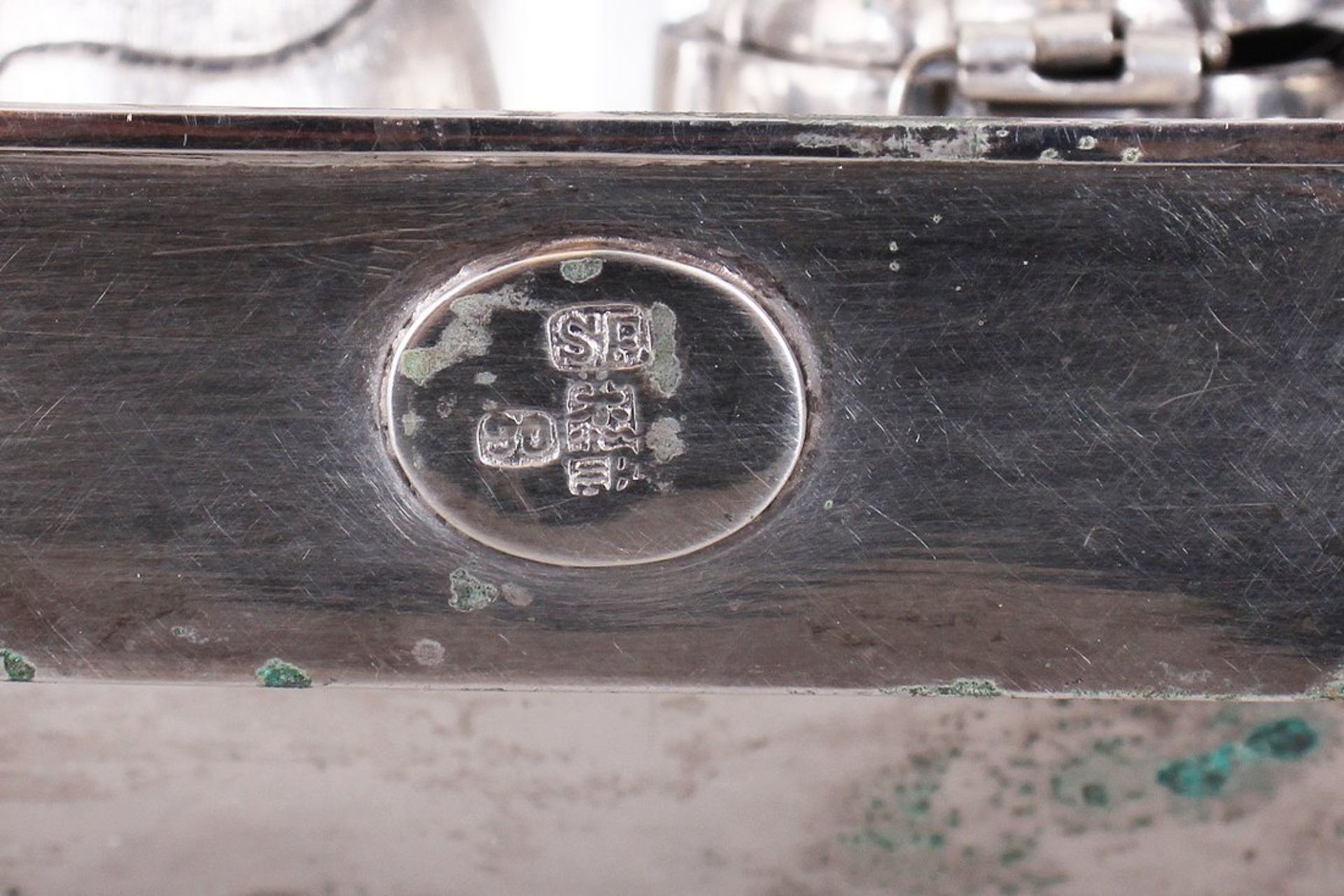 Figürliches Gewürzset, 900er Silber, Sing Fat, Kanton, Anfang 20.Jh., 6-tlg.  - Bild 3 aus 3