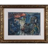 Bar in Marseille mit Matrosen und Damen, 1925 