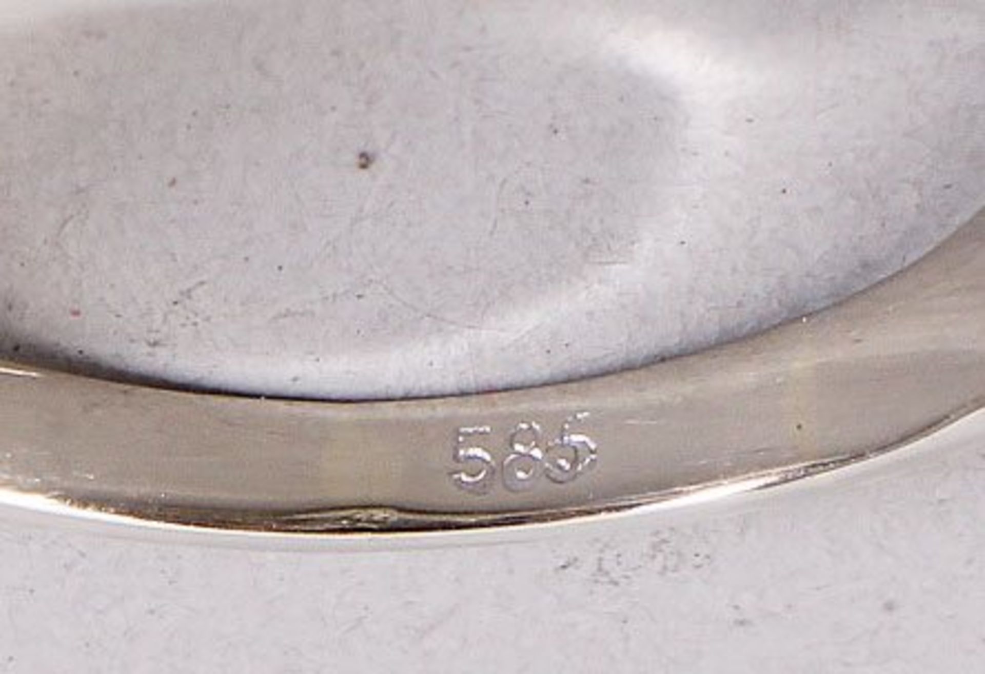 Brillant-Ring, 585er Weißgold, Mitte 20.Jh.  - Bild 5 aus 5