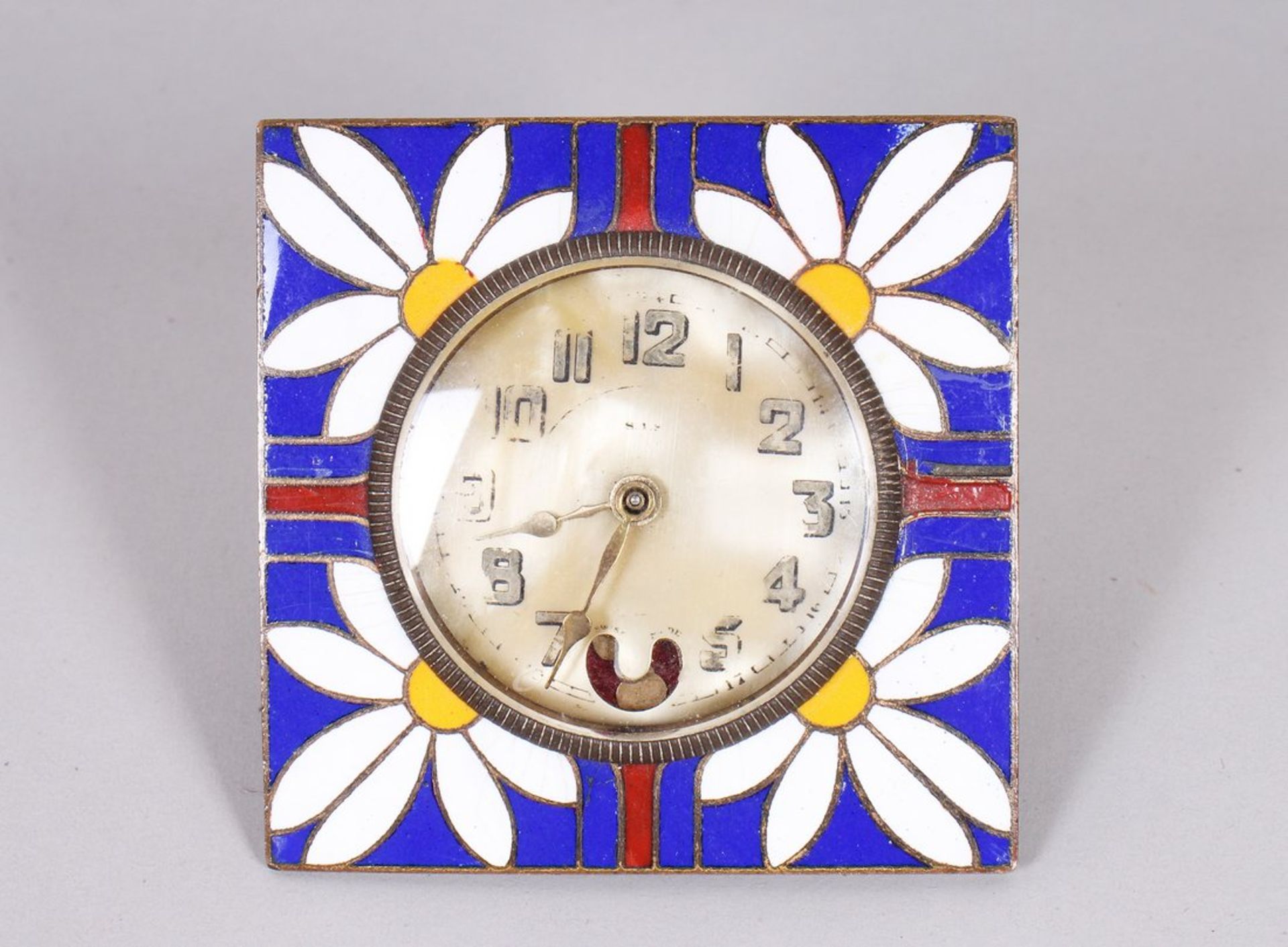 Kleine Art Déco-Reiseuhr, Schweiz, 1920er/30er Jahre  - Bild 2 aus 4