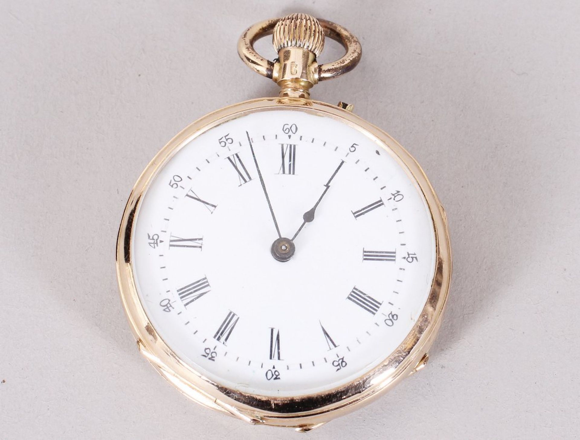 Damentaschenuhr, 585er Gelbgold, Remontoir Genève, Schweiz, um 1890-1910  - Bild 2 aus 6