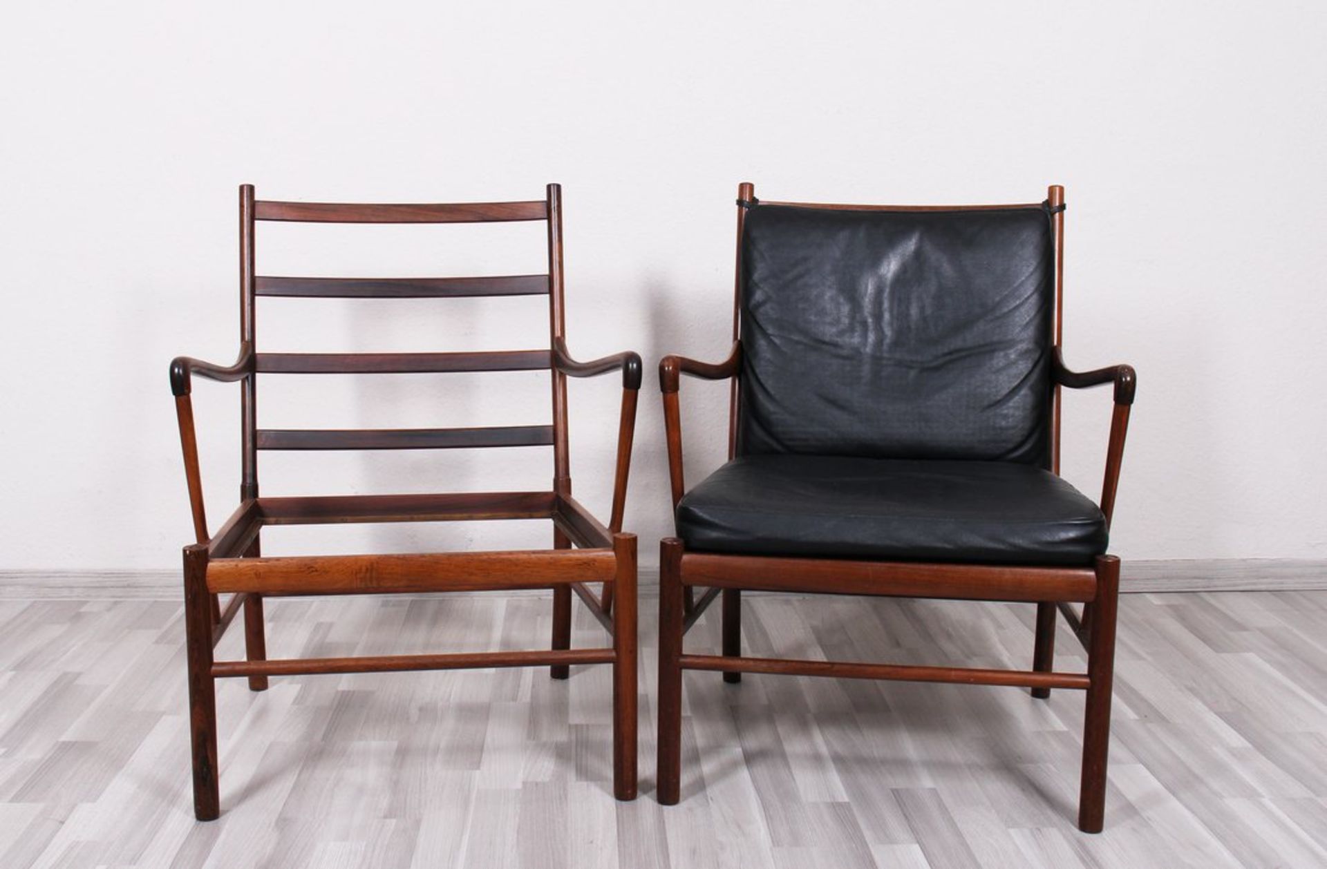 Paar "Colonial Chair PJ 149" Armlehnsessel, Entwurf Ole Wanscher für Poul Jeppesen, um 1950/59  - Bild 9 aus 14