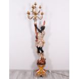 Große figürliche Stehlampe, Italien, 20. Jh. 