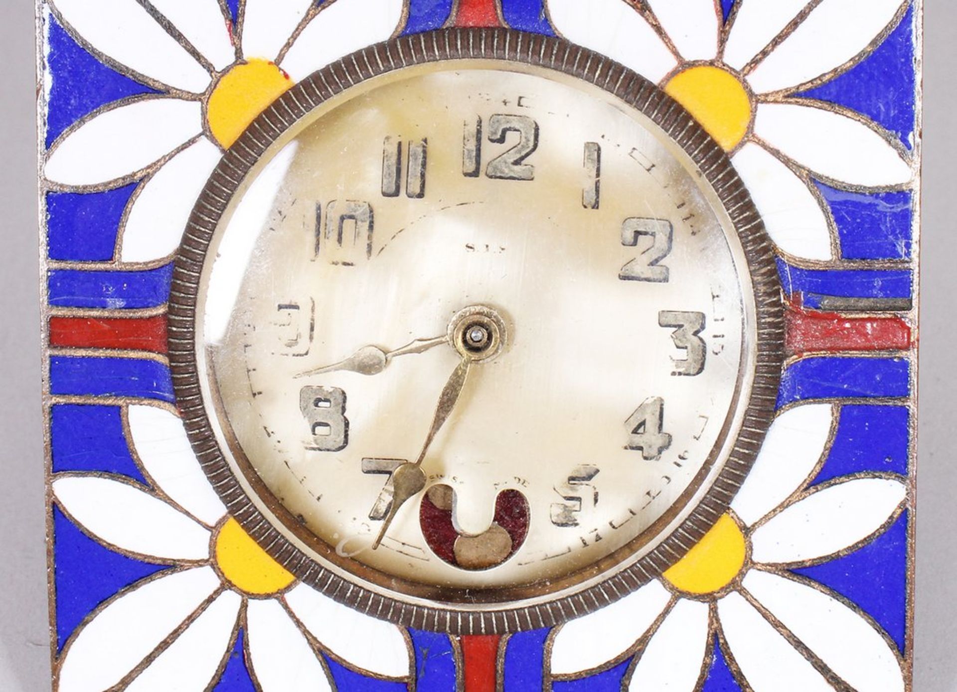 Kleine Art Déco-Reiseuhr, Schweiz, 1920er/30er Jahre  - Bild 3 aus 4