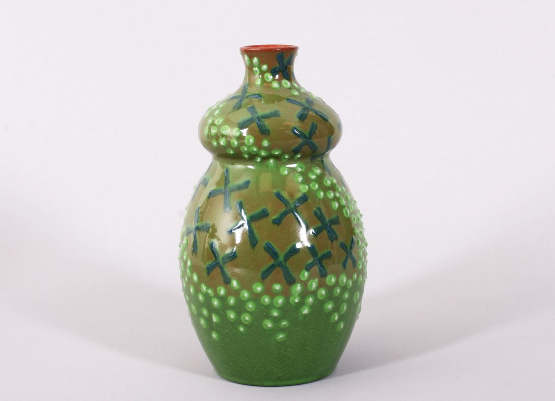 Jugendstil-Vase, Utzschneider & Cie., Sarreguemines (Saargemünd - Lothringen), Frankreich, Anfang 2 - Bild 2 aus 3