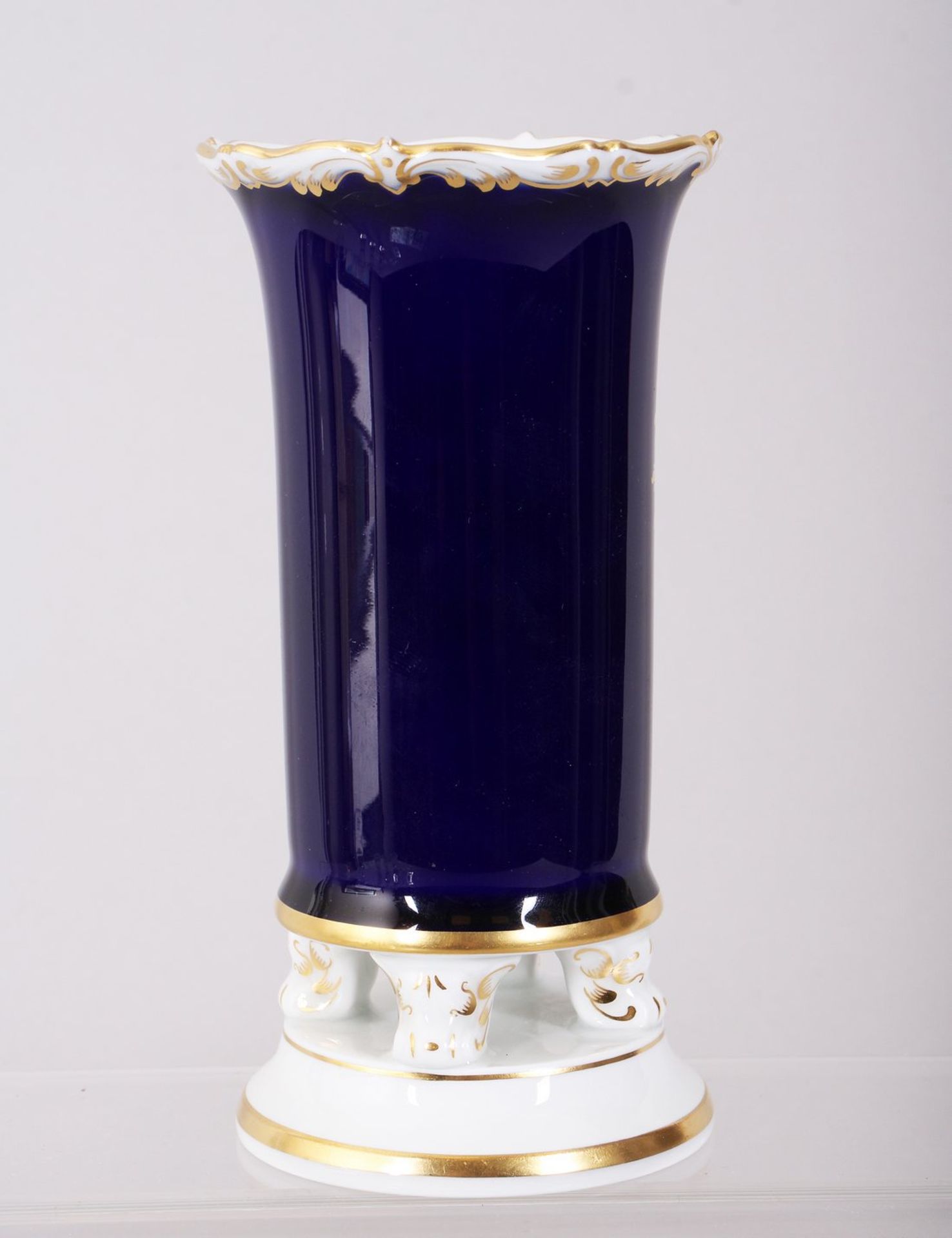 Vase, Meissen, Form "Neuer Ausschnitt", Dekor "Deutsche Blume", Fertigung nach 1972  - Bild 3 aus 4