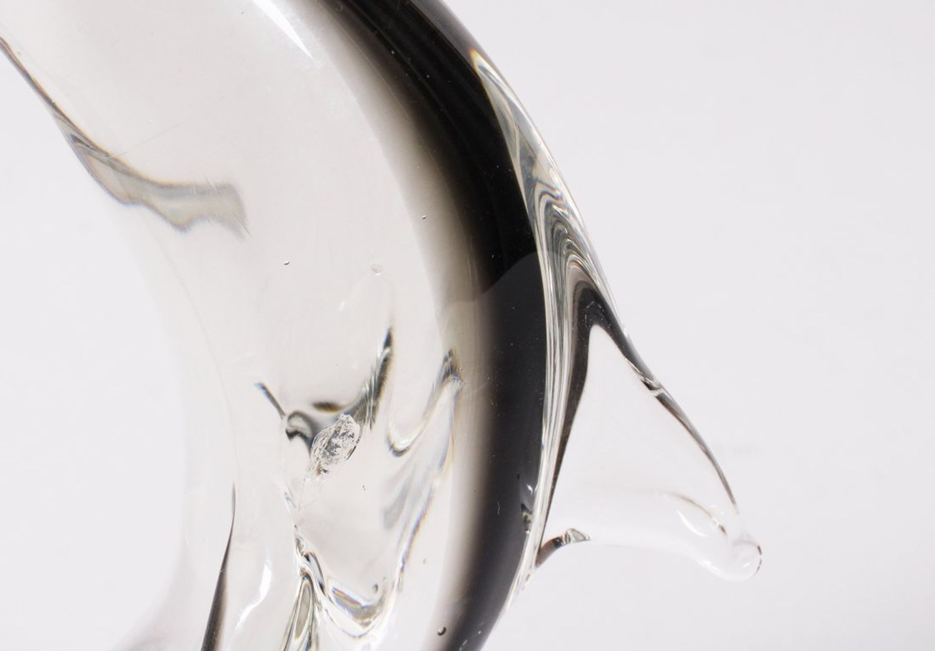 Glasskulptur "Delphin", wohl Skandinavien, 20.Jh.  - Bild 4 aus 4