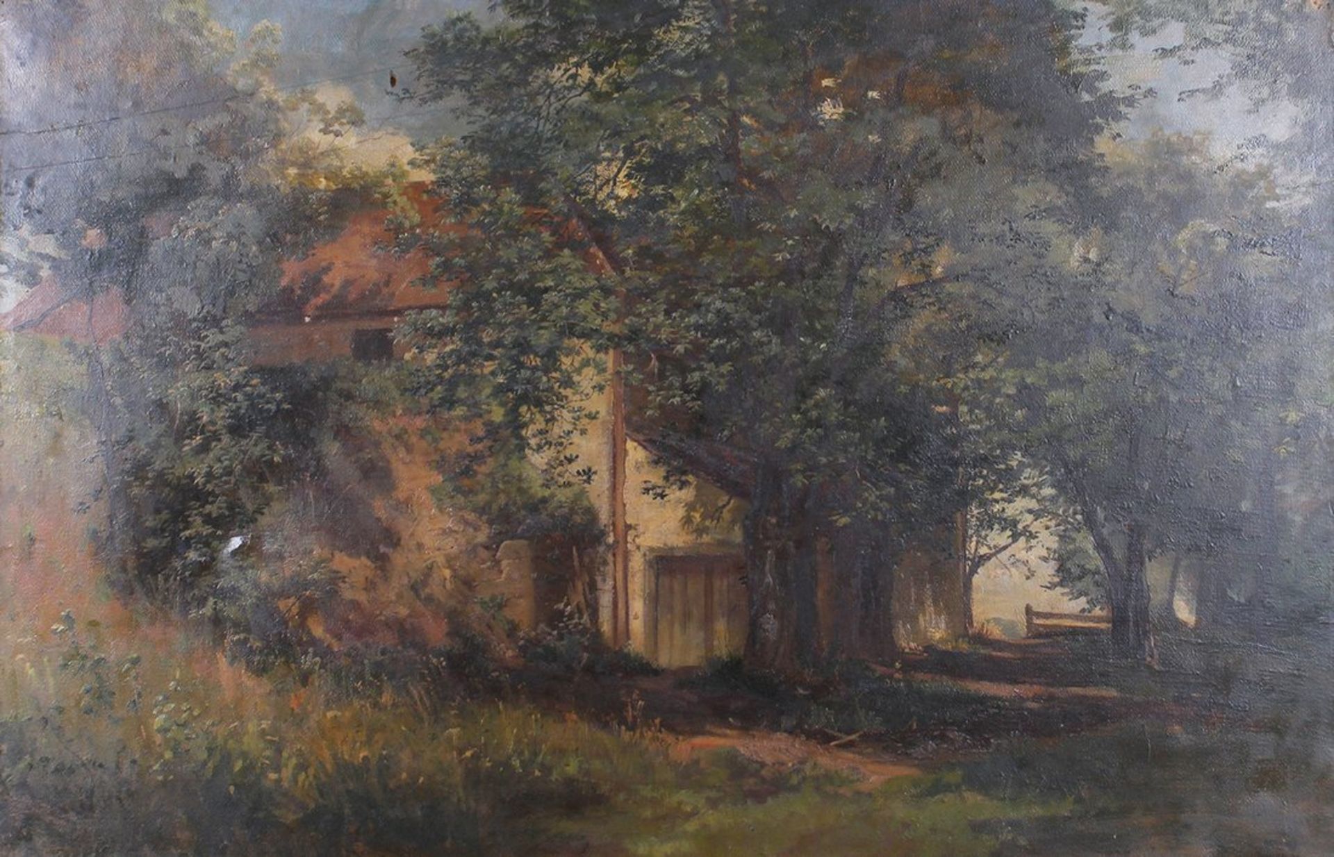 Landhaus mit Lichtung, wohl Anfang 20. Jhd.  - Bild 2 aus 4