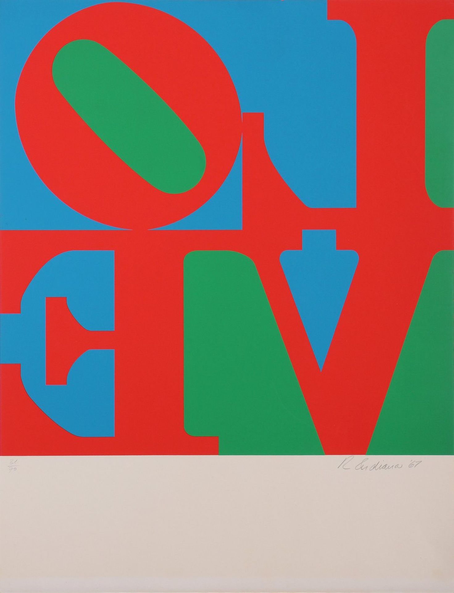 Robert Indiana (1928, New Castle, Indiana - 2018, Vinalhaven, Maine), "The Great Love Wall" (1968)  - Bild 6 aus 8