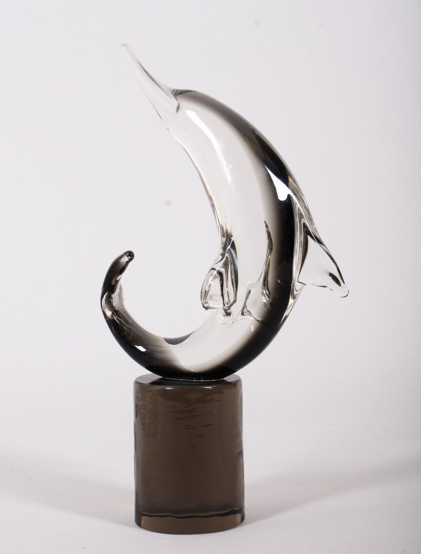 Glasskulptur "Delphin", wohl Skandinavien, 20.Jh.  - Bild 2 aus 4