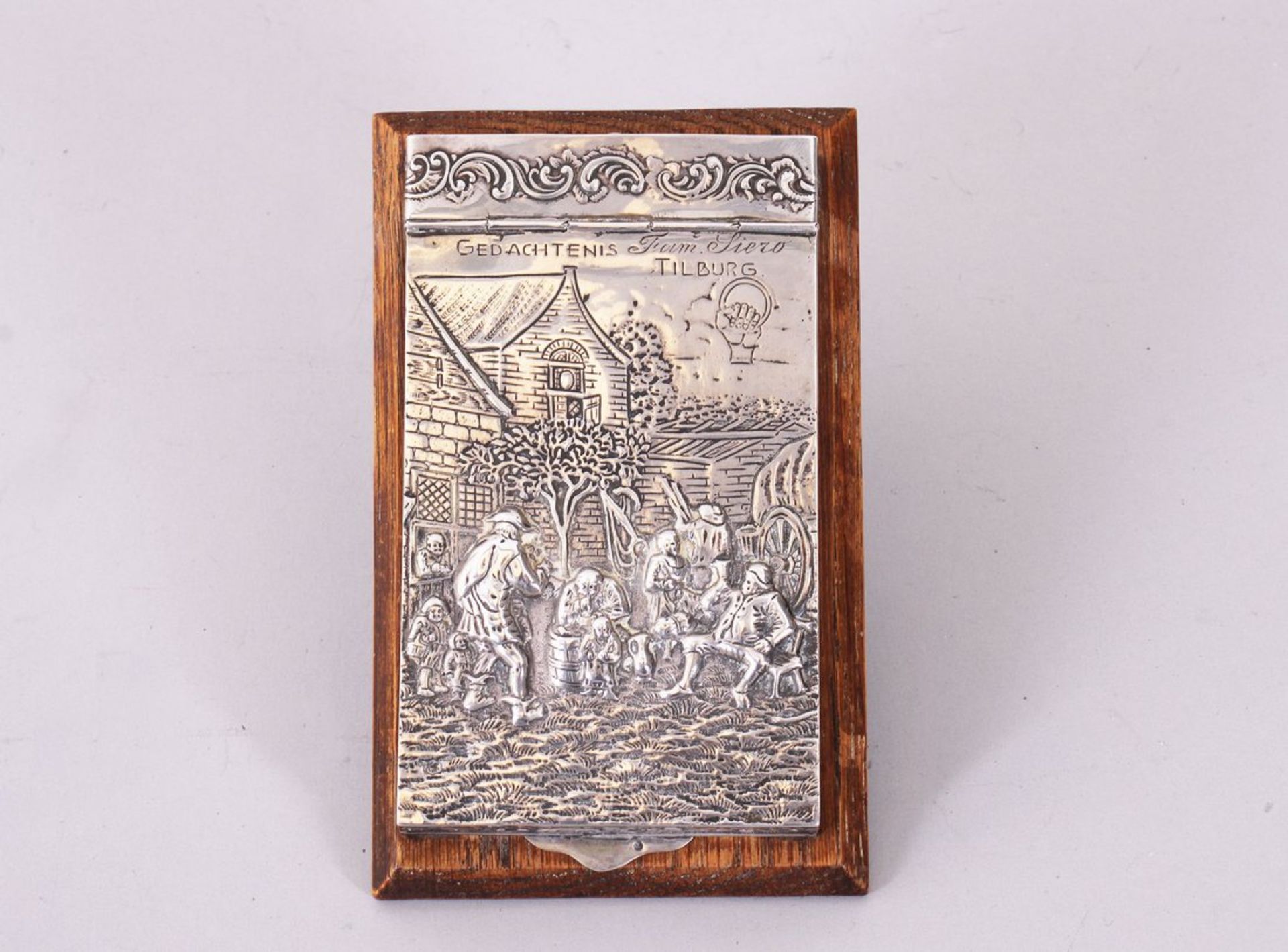 Briefklammer, 800 Silber, Holland, um 1900 