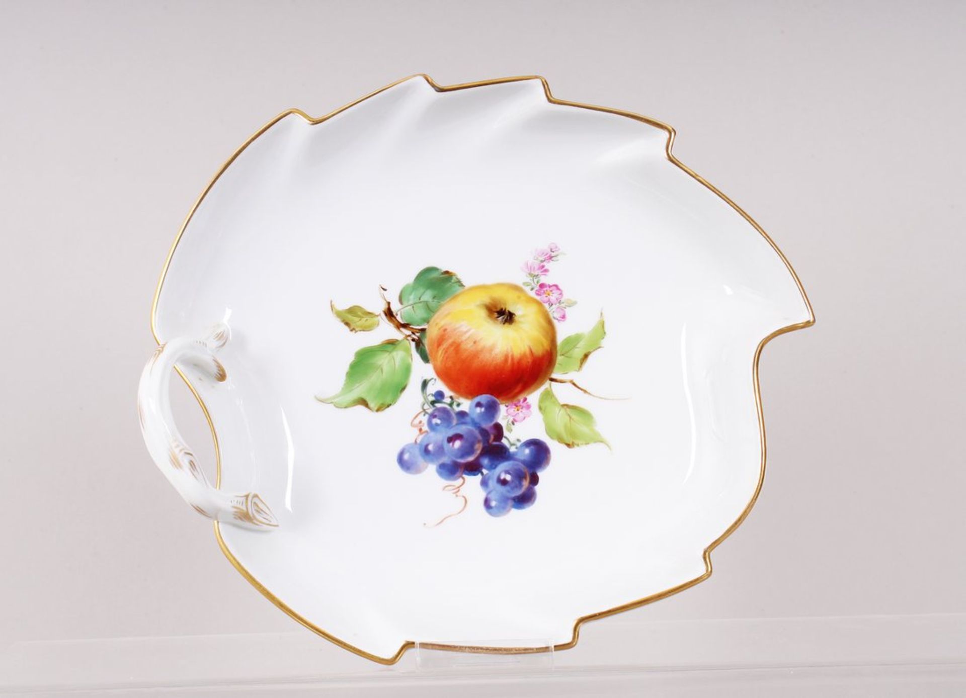 Blattschale, Meissen, Früchtedekor, 20.Jh. 
